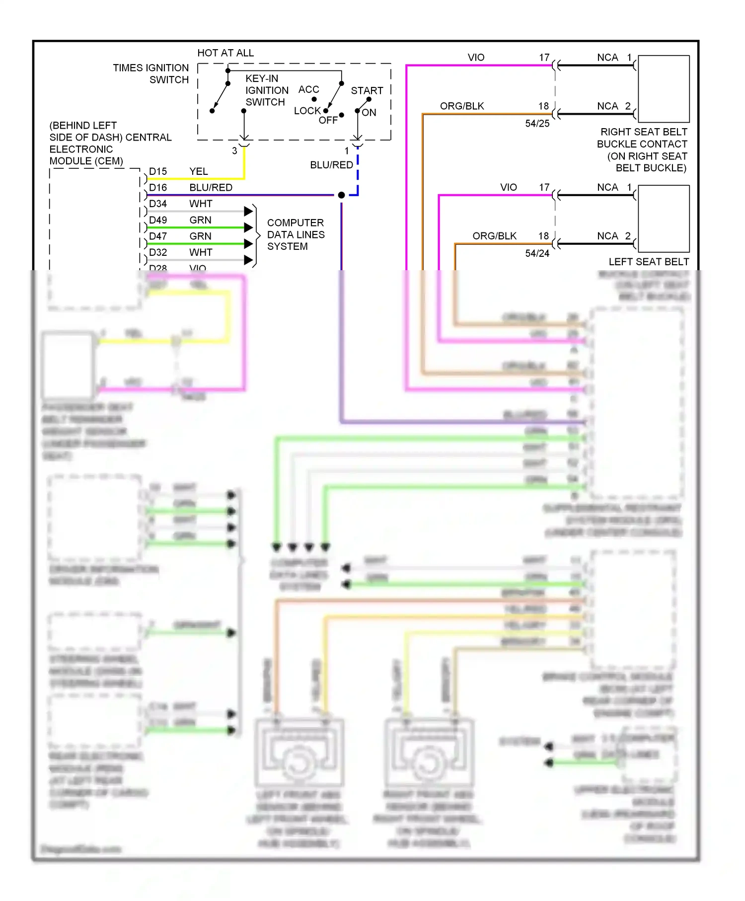 Wiring diagram org/blk for Volvo XC90 I facelift (2006-2014) (5 of 5)