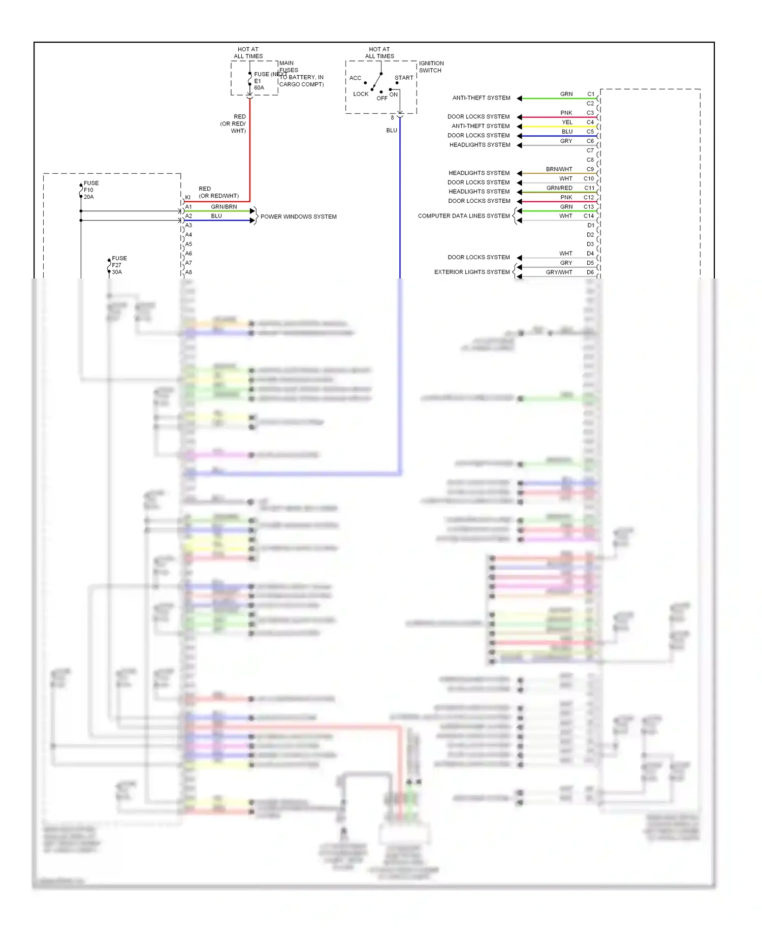Wiring diagram pnk for Volvo XC90 I facelift (2006-2014) (10 of 18)