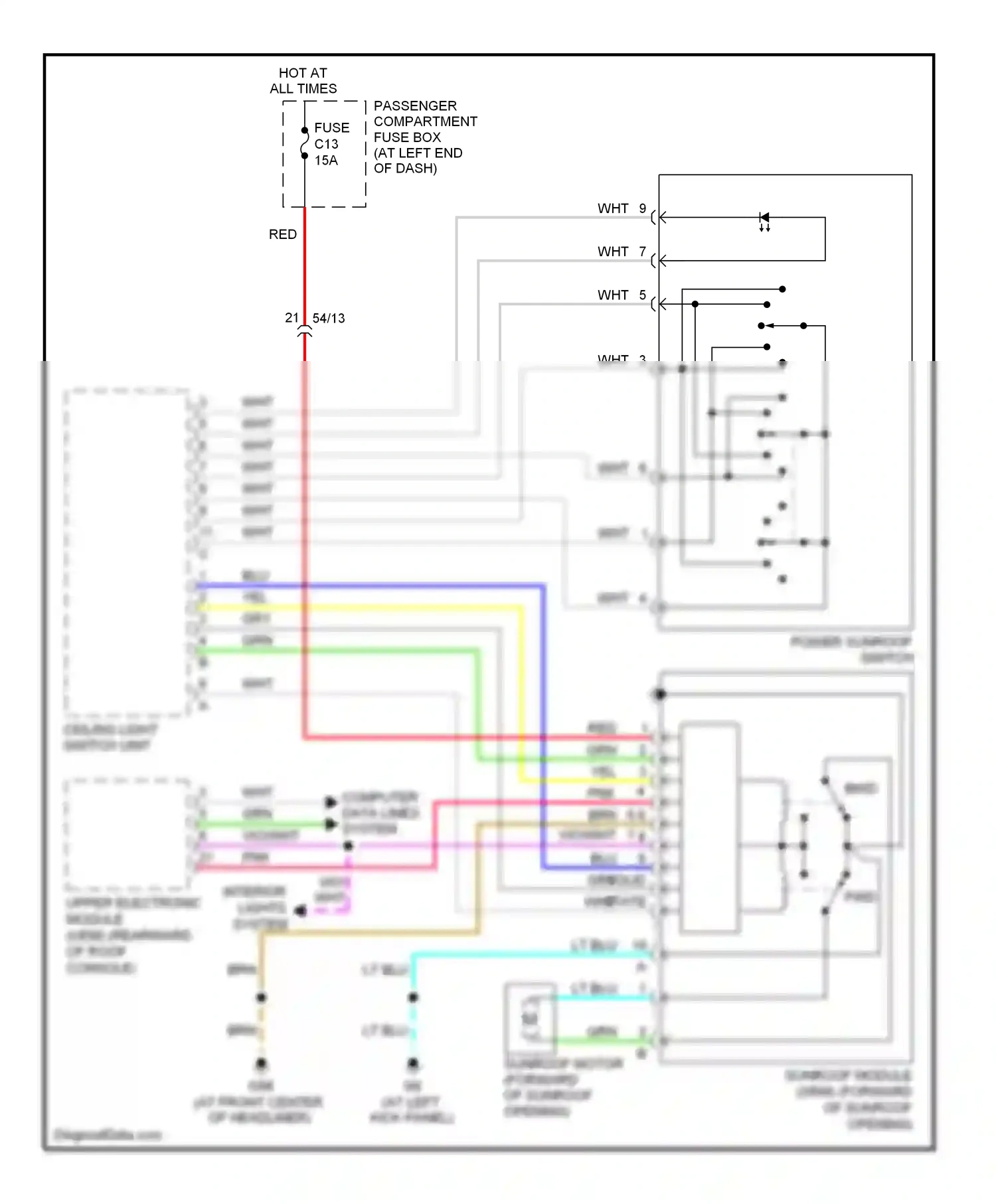 Wiring diagram red for Volvo XC90 I facelift (2006-2014) (45 of 58)