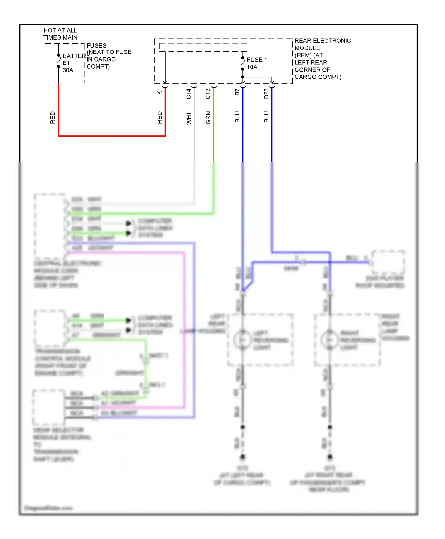 Wiring diagram red for Volvo XC90 I facelift (2006-2014) (12 of 58)