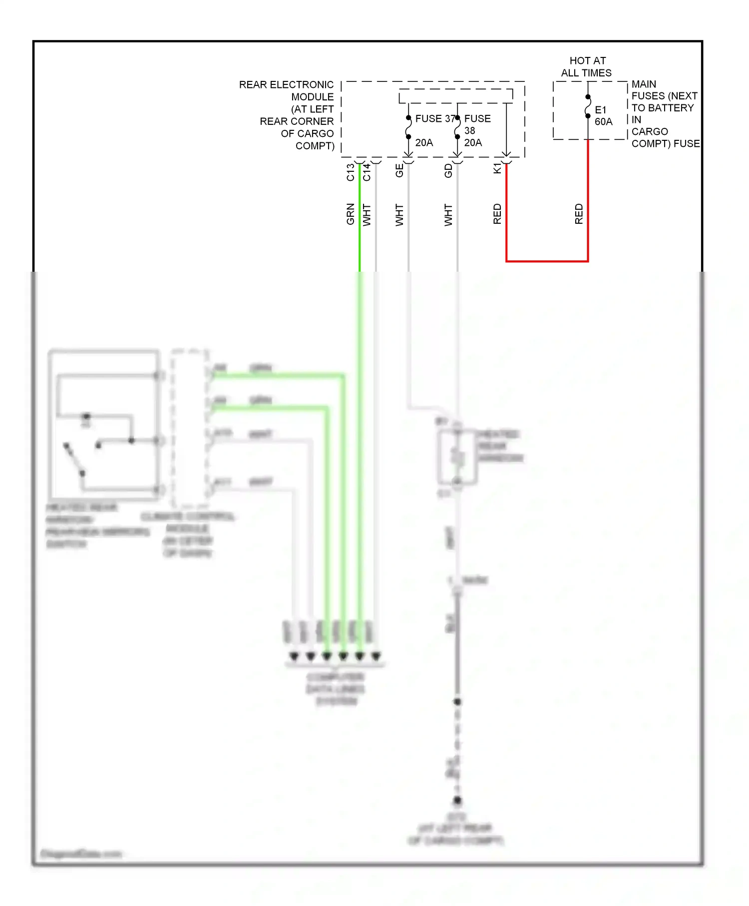 Wiring diagram red for Volvo XC90 I facelift (2006-2014) (16 of 58)