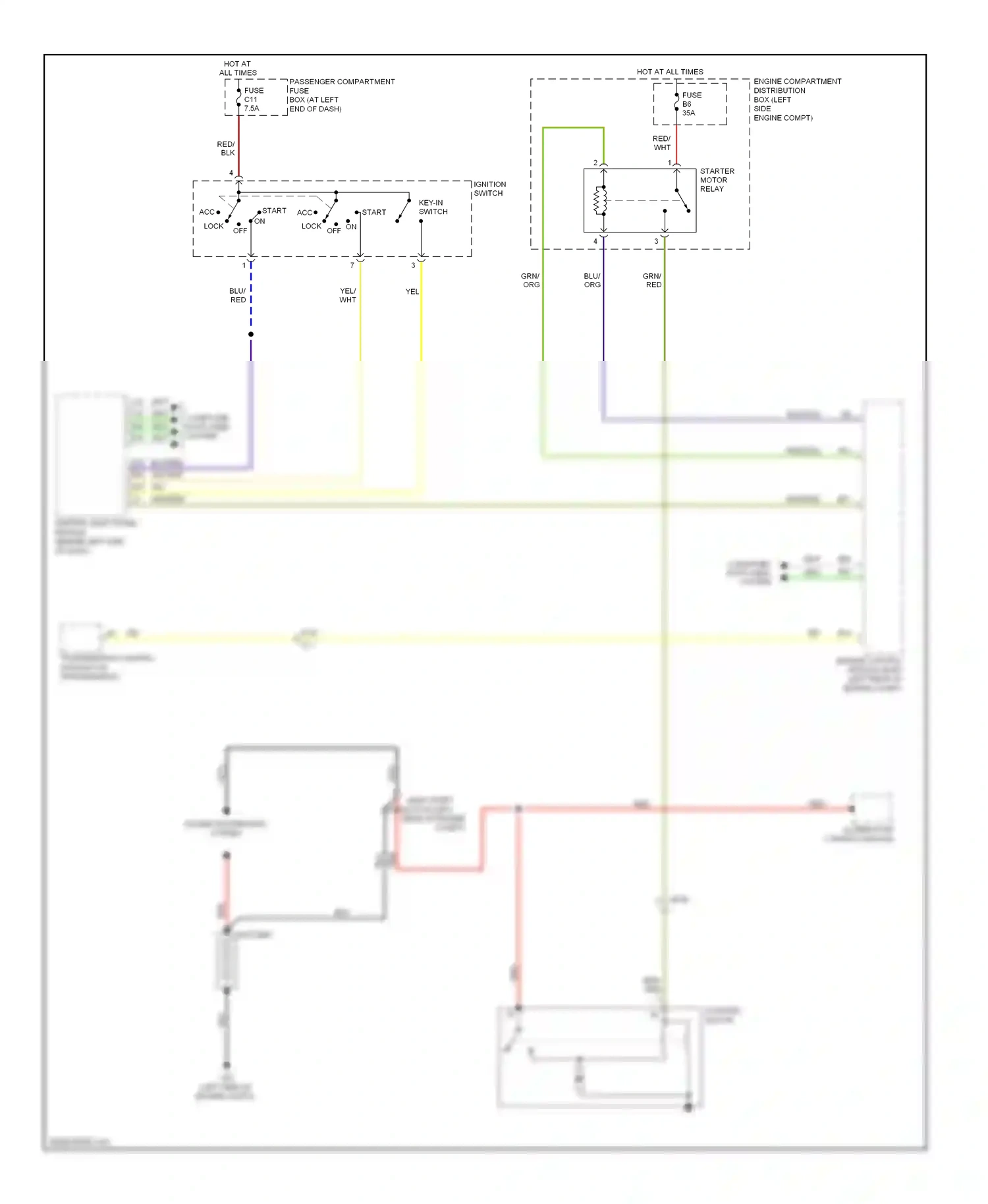 Wiring diagram starter motor for Volvo XC90 I facelift (2006-2014) (3 of 3)