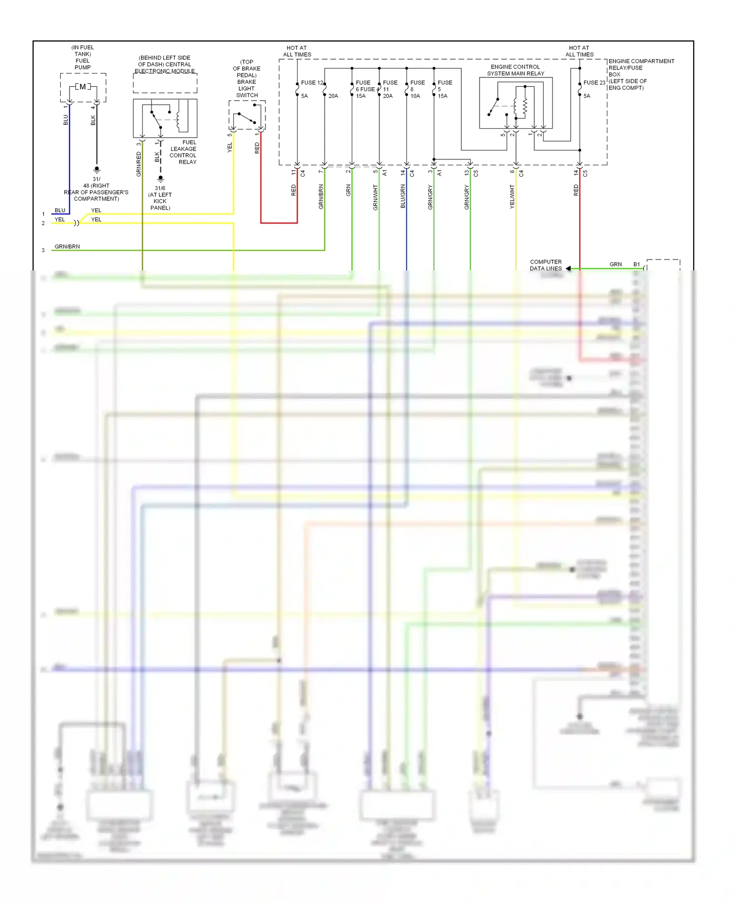 Wiring diagram blk for Volvo XC90 I (2002-2006) (17 of 55)