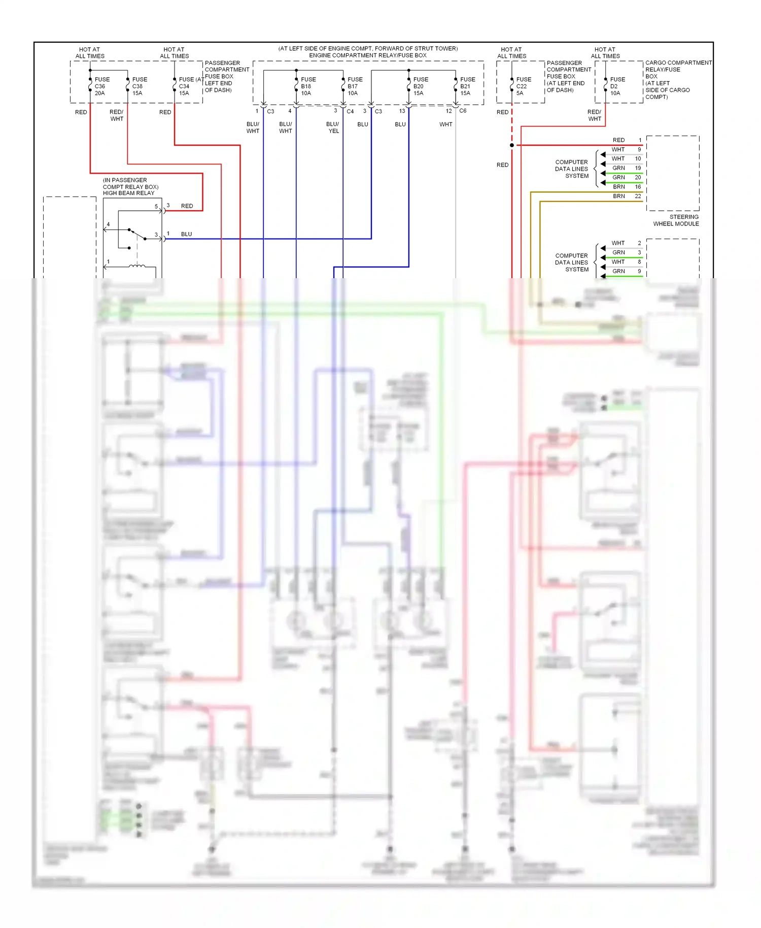 Wiring diagram blu for Volvo XC90 I (2002-2006) (23 of 40)
