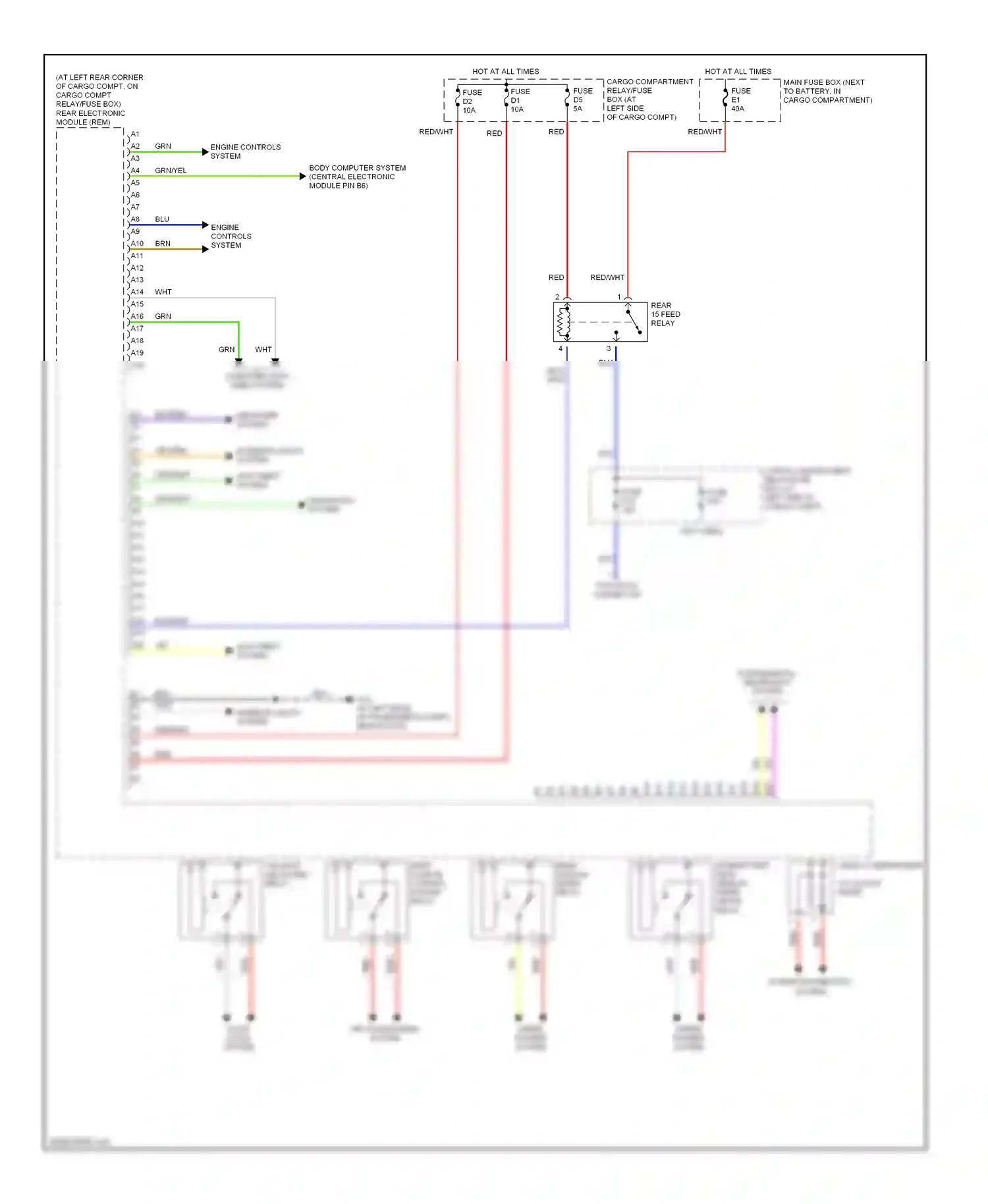 Wiring diagram blu/red for Volvo XC90 I (2002-2006) (7 of 20)
