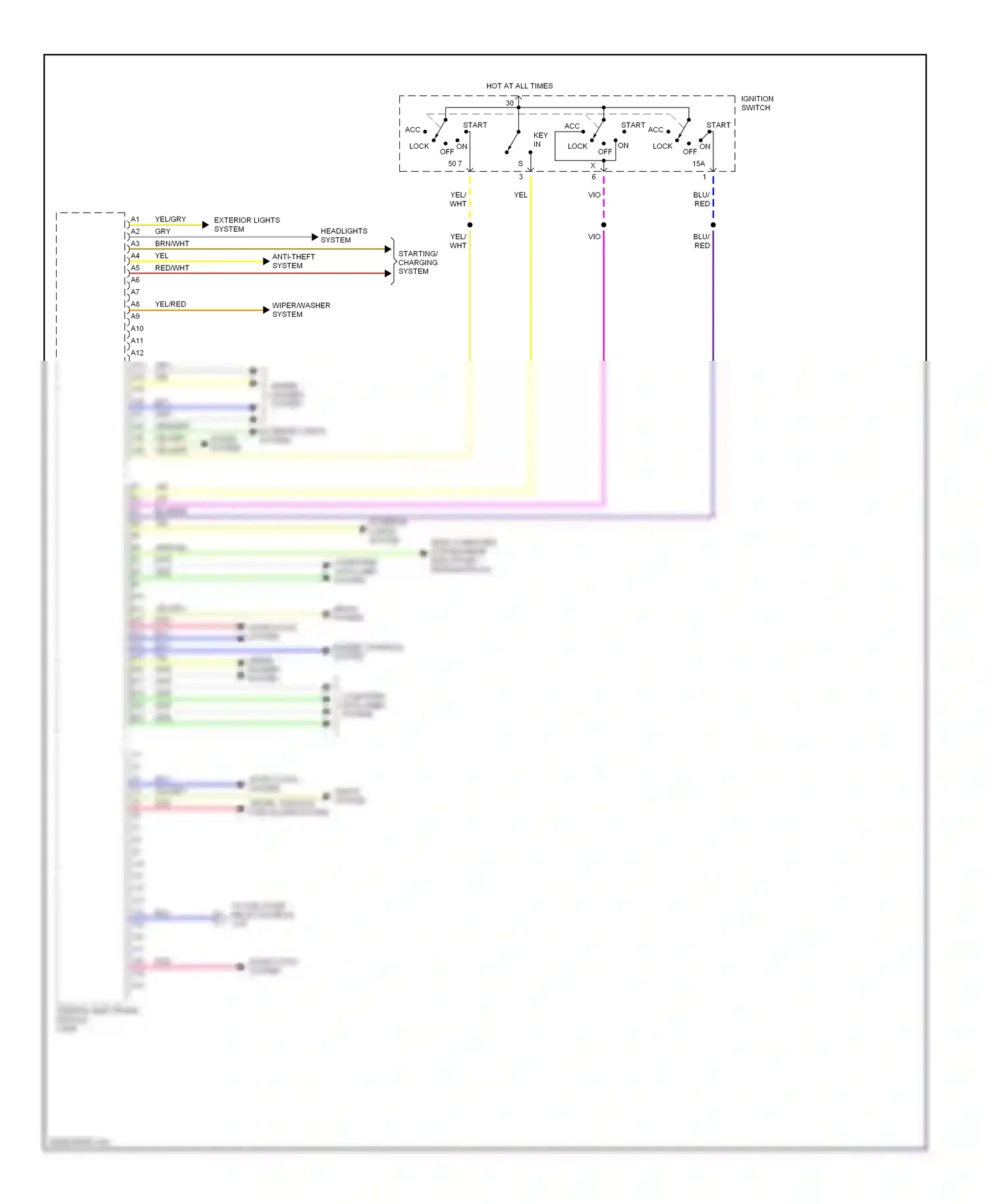 Wiring diagram blu/red for Volvo XC90 I (2002-2006) (2 of 20)