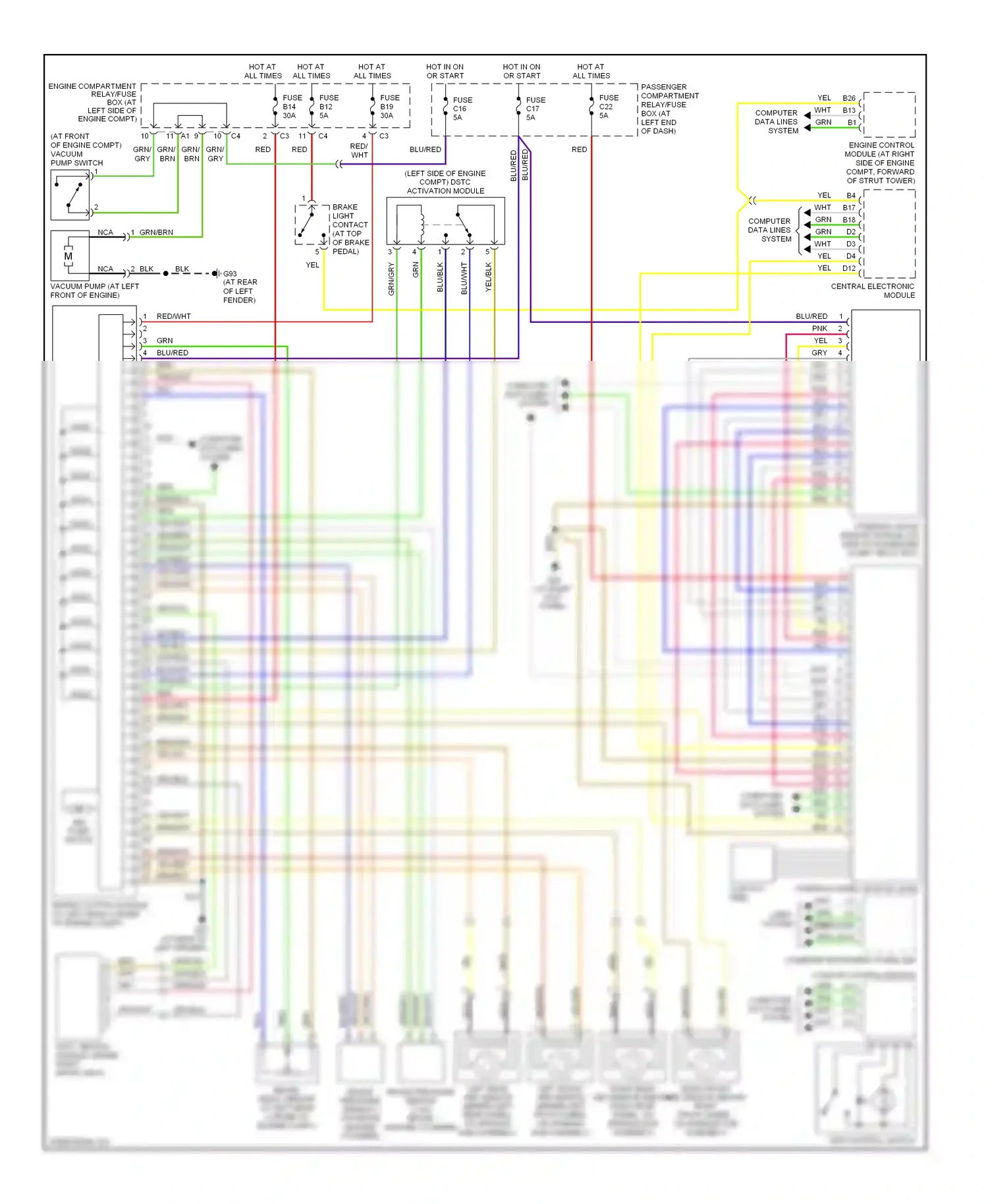 Wiring diagram computer data lines system for Volvo XC90 I (2002-2006) (1 of 49)