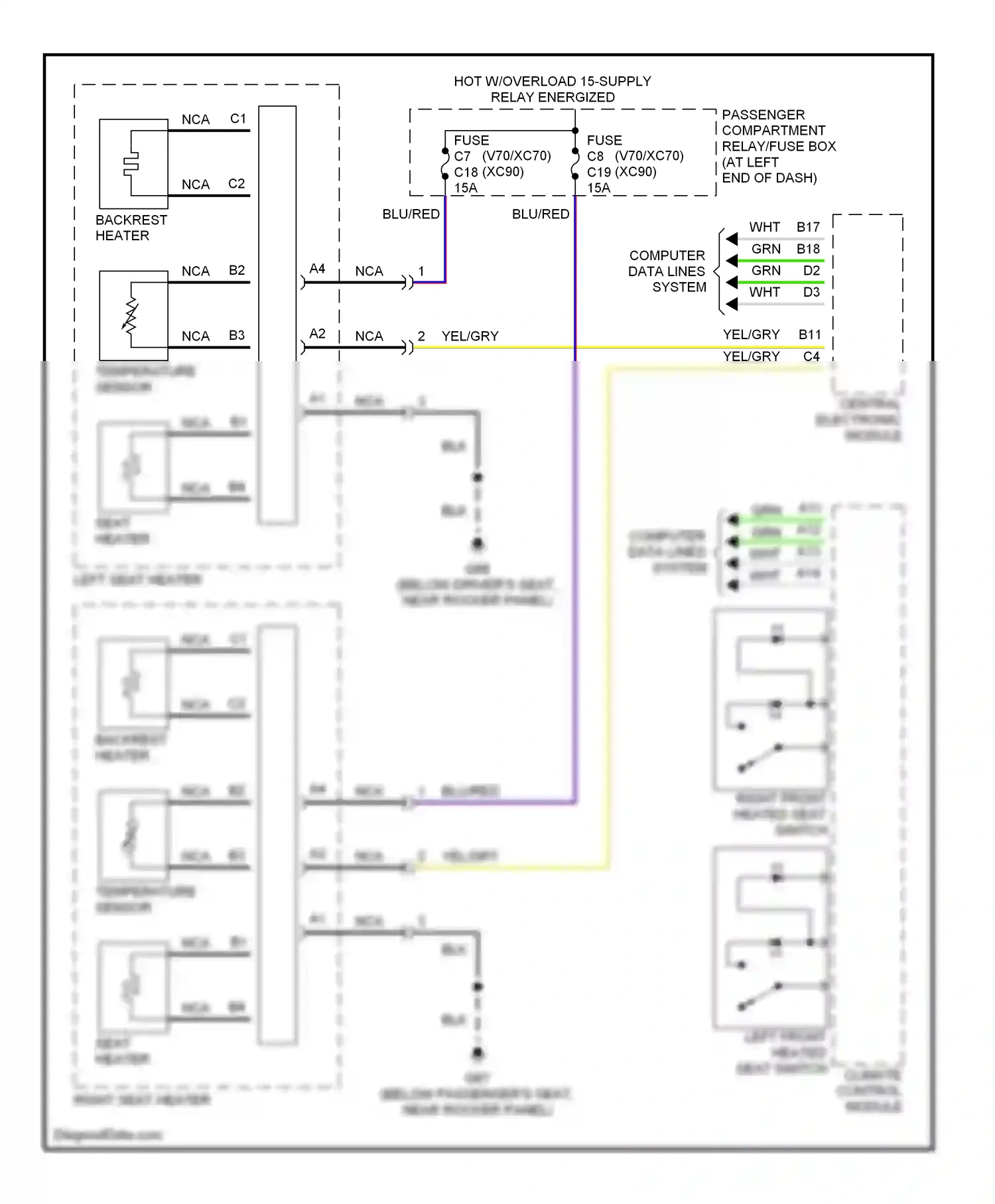 Wiring diagram grn for Volvo XC90 I (2002-2006) (33 of 54)