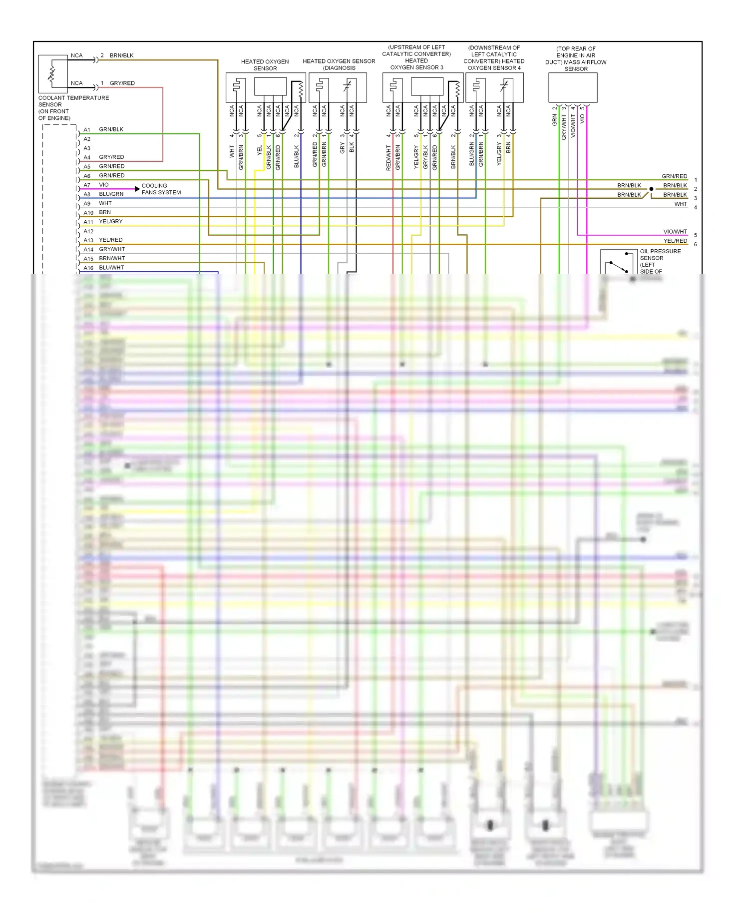 Wiring diagram heated oxygen sensor for Volvo XC90 I (2002-2006) (2 of 2)