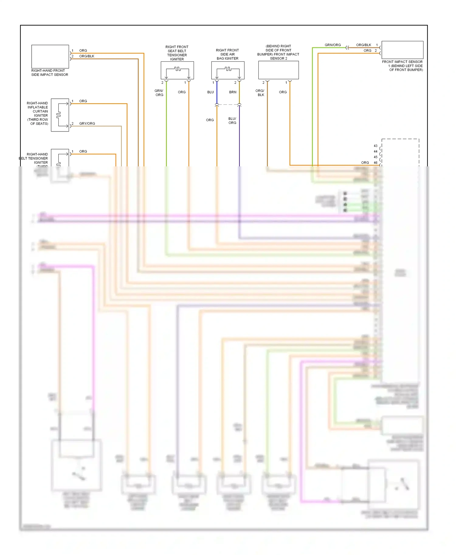Wiring diagram org/blk for Volvo XC90 I (2002-2006) (2 of 3)