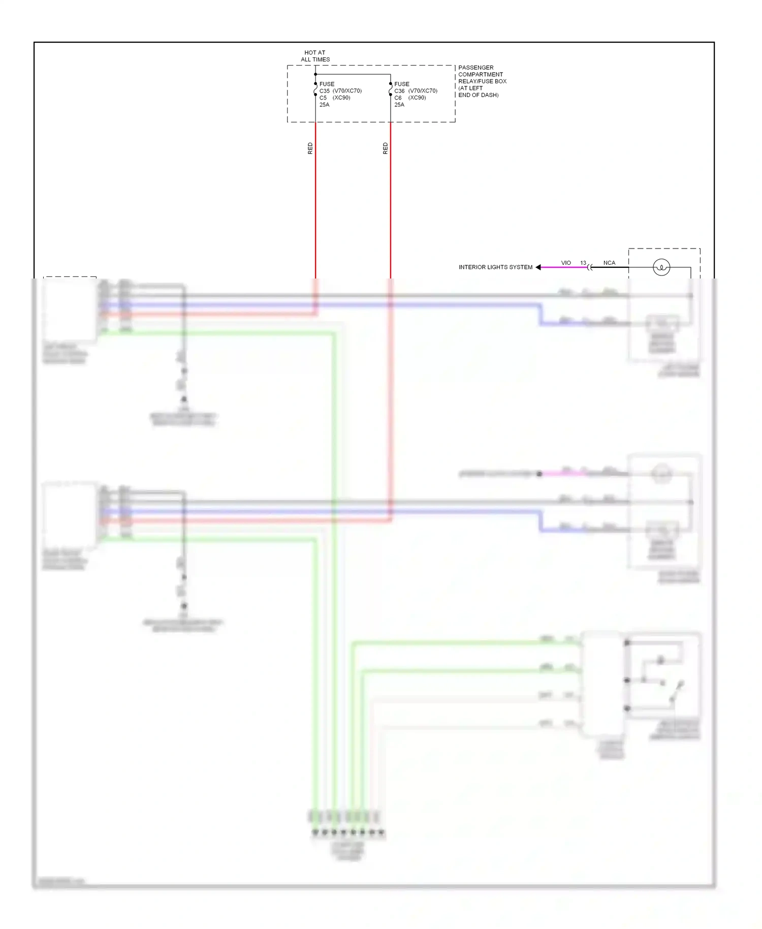 Wiring diagram vio for Volvo XC90 I (2002-2006) (6 of 26)