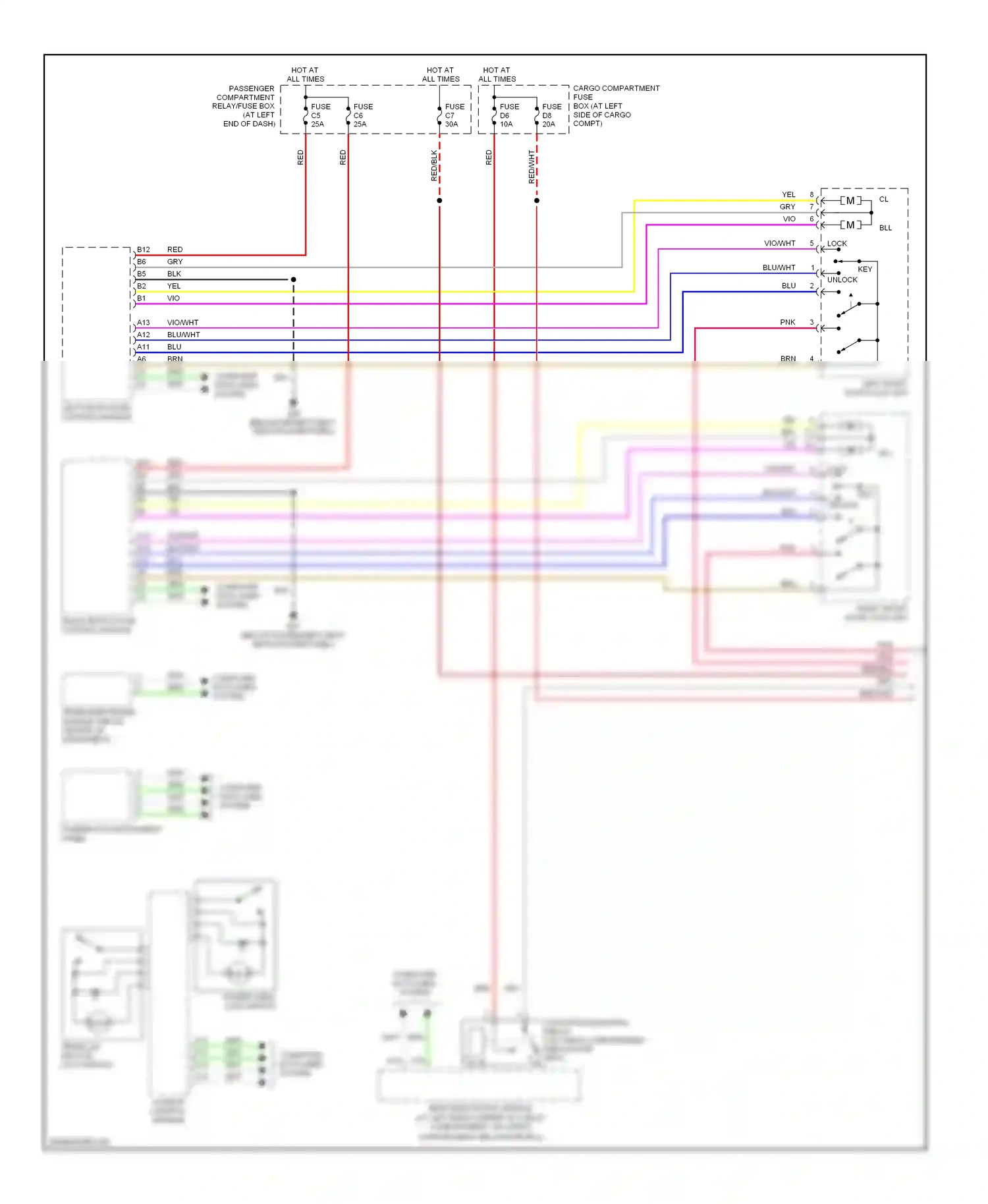 Wiring diagram vio/wht for Volvo XC90 I (2002-2006) (15 of 22)