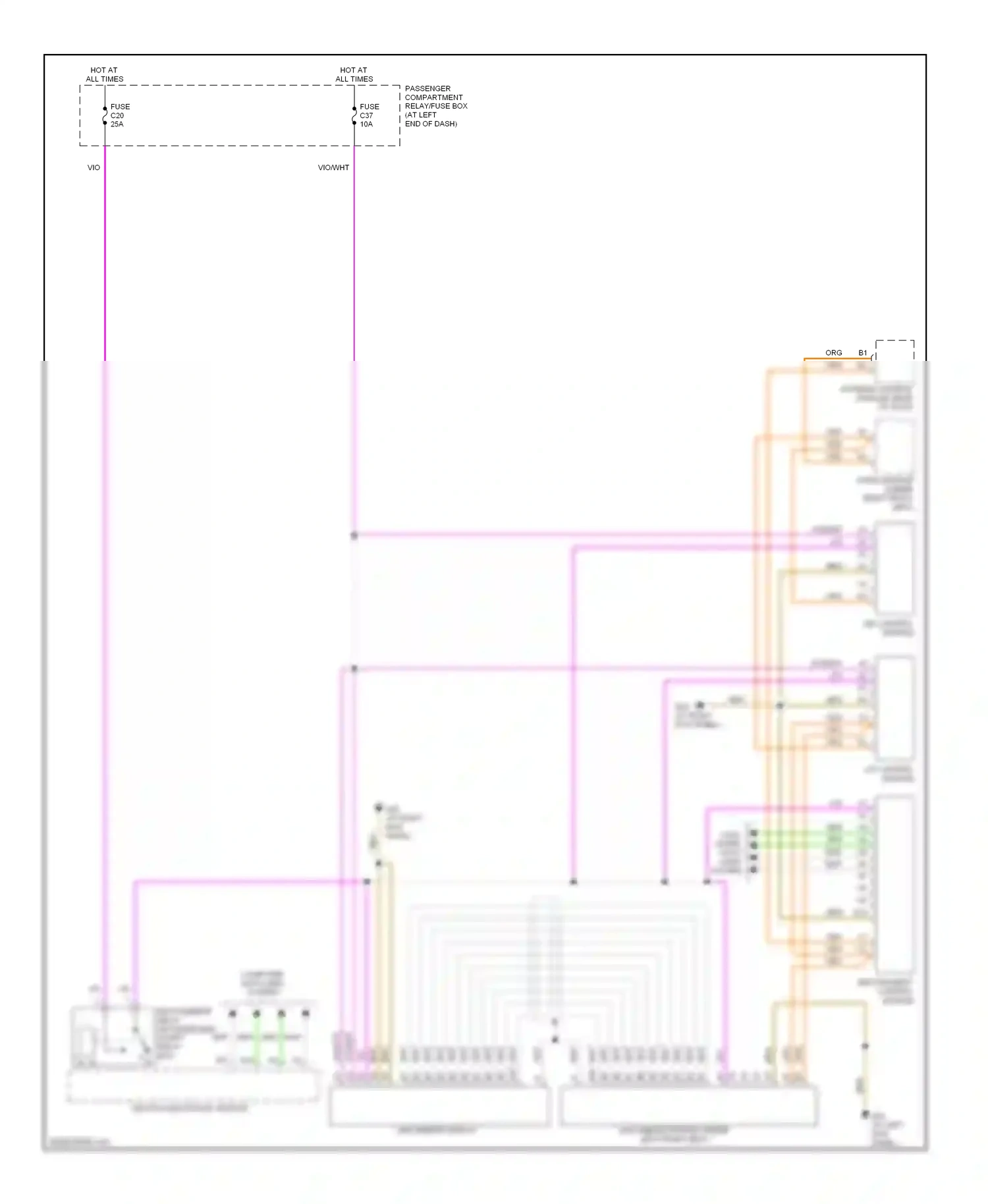 Wiring diagram vio/wht for Volvo XC90 I (2002-2006) (13 of 22)