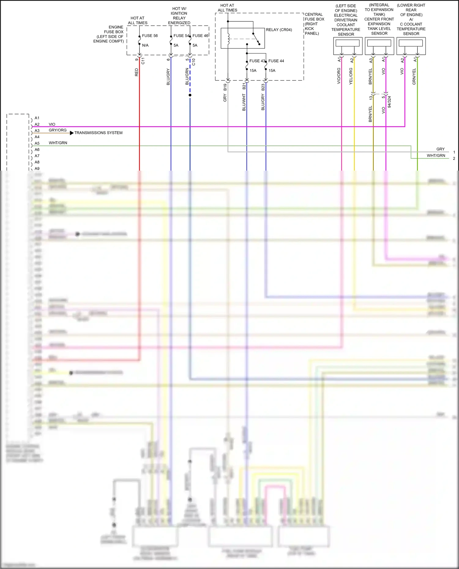 Wiring diagram a/c coolant temperature sensor for Volvo XC90 II facelift (2019-2024) (2 of 2)