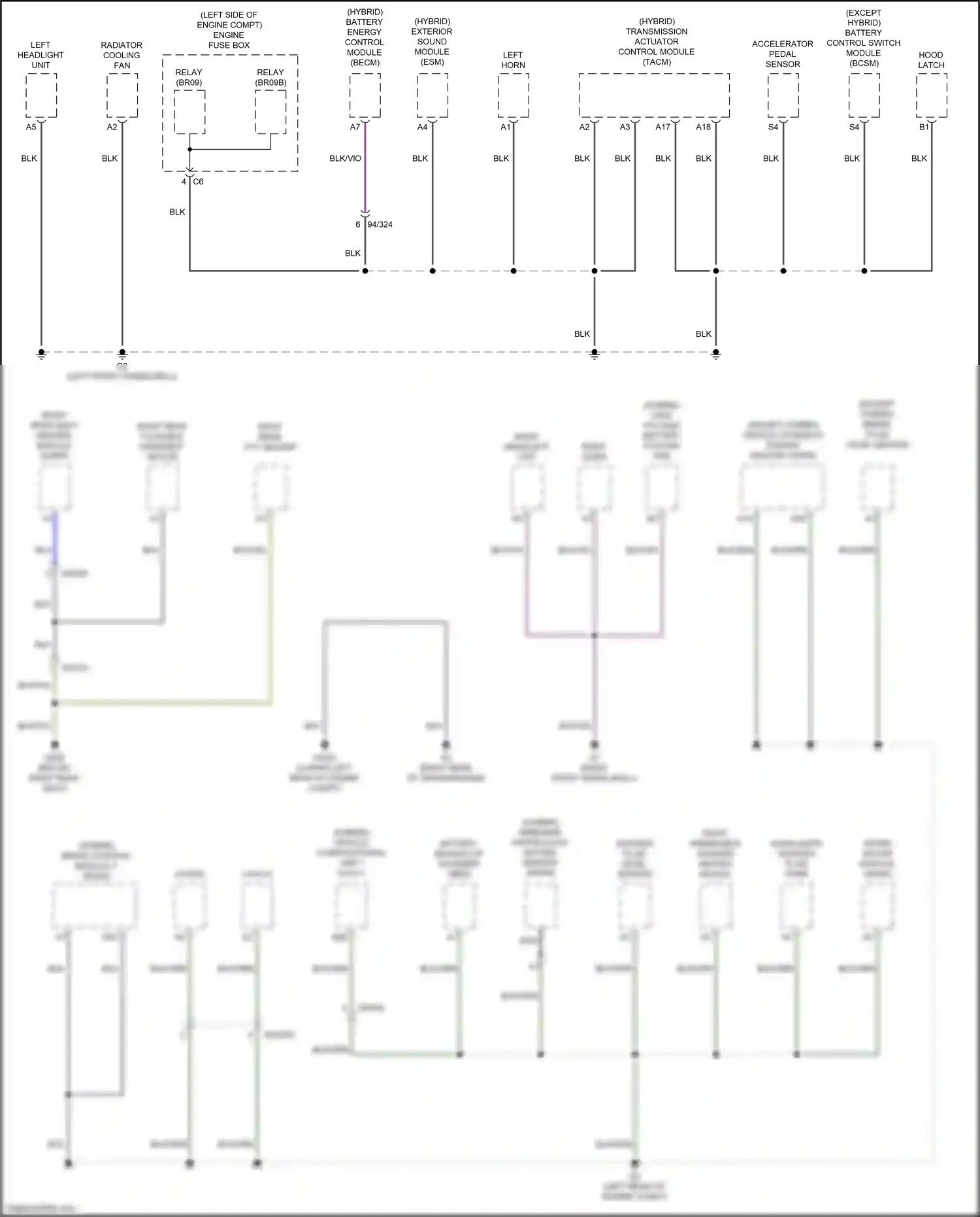 Wiring diagram accelerator pedal sensor for Volvo XC90 II facelift (2019-2024) (3 of 8)