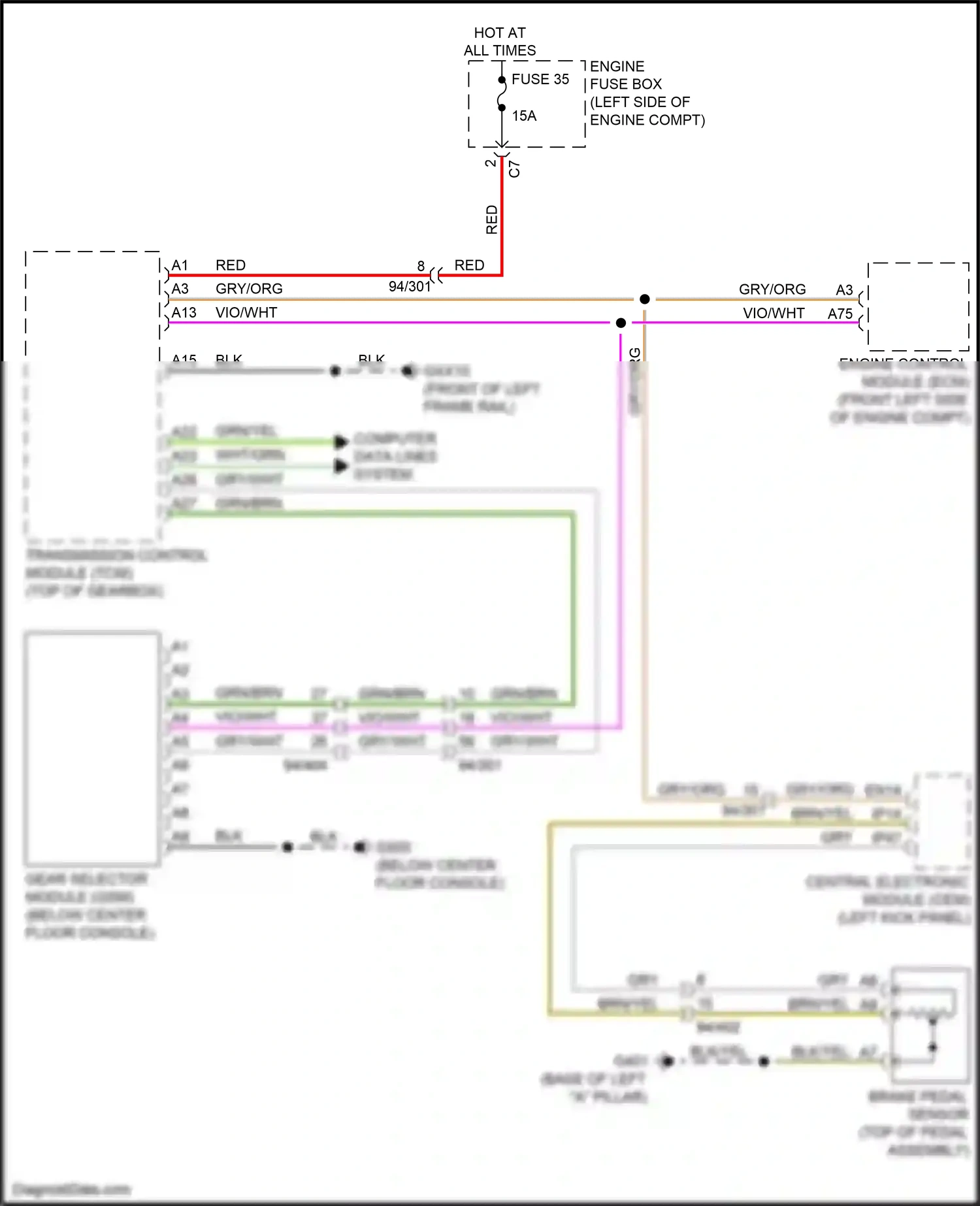 Wiring diagram computer data lines system for Volvo XC90 II facelift (2019-2024) (49 of 67)