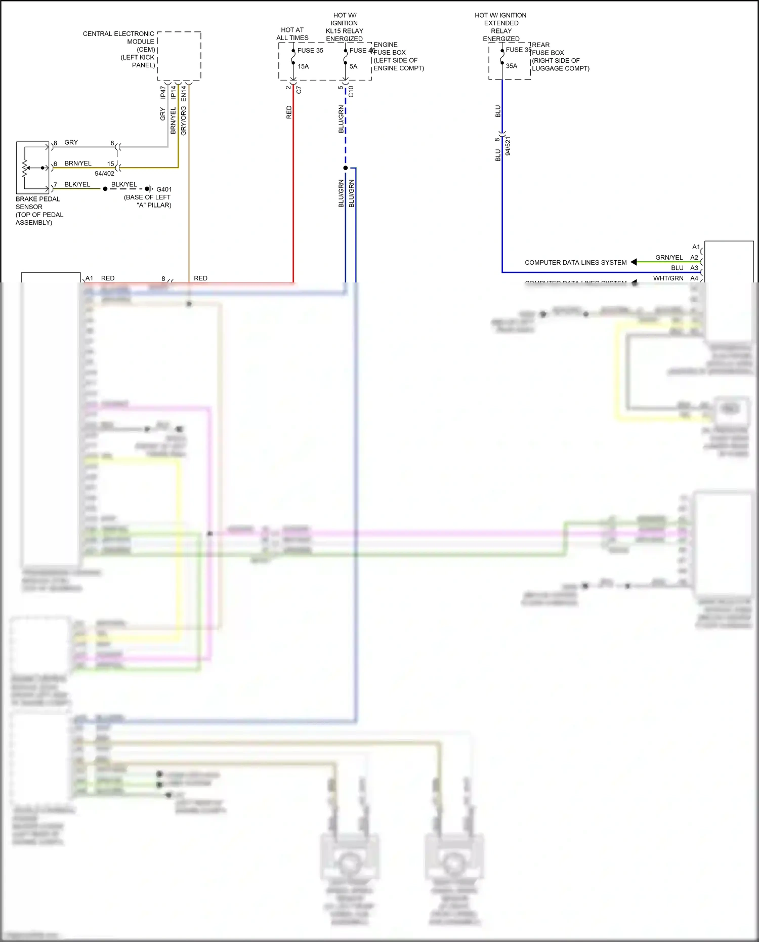 Wiring diagram computer data lines system for Volvo XC90 II facelift (2019-2024) (38 of 67)