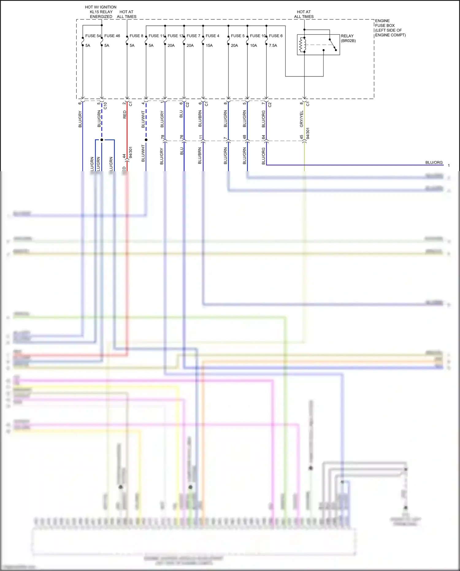 Wiring diagram computer data lines for Volvo XC90 II facelift (2019-2024) (1 of 2)