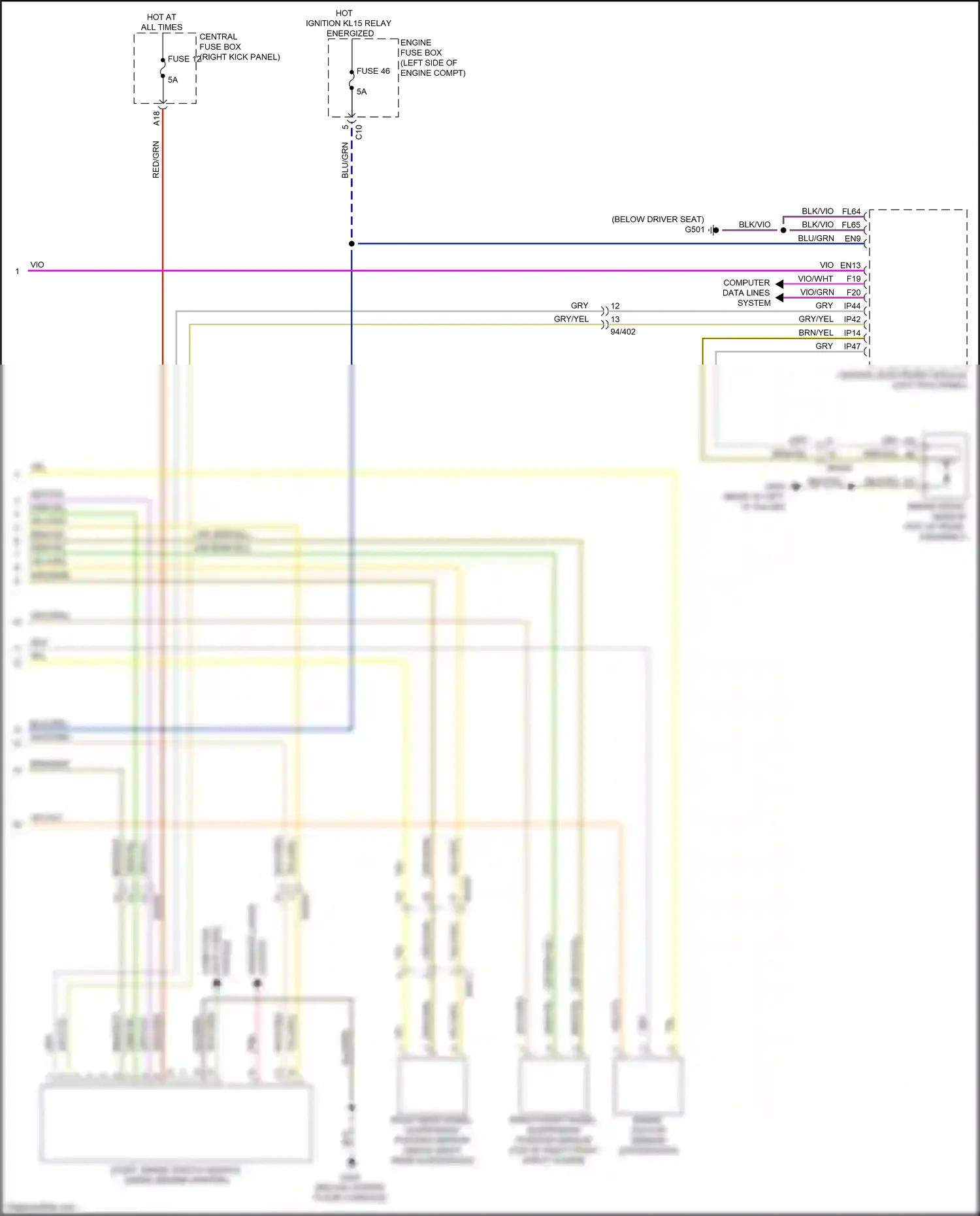 Wiring diagram data lines for Volvo XC90 II facelift (2019-2024) (1 of 3)
