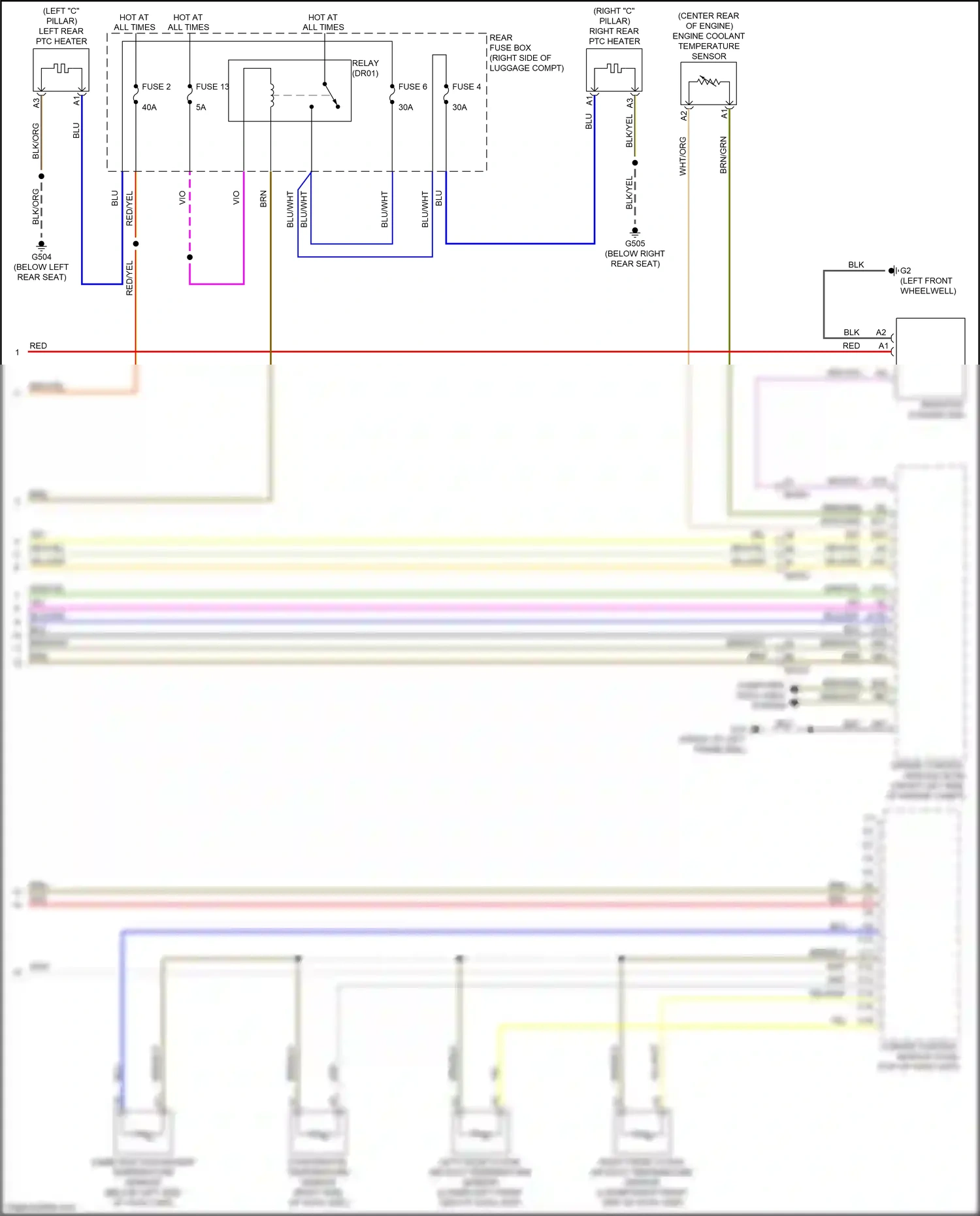 Wiring diagram engine coolant temperature sensor for Volvo XC90 II facelift (2019-2024) (2 of 8)