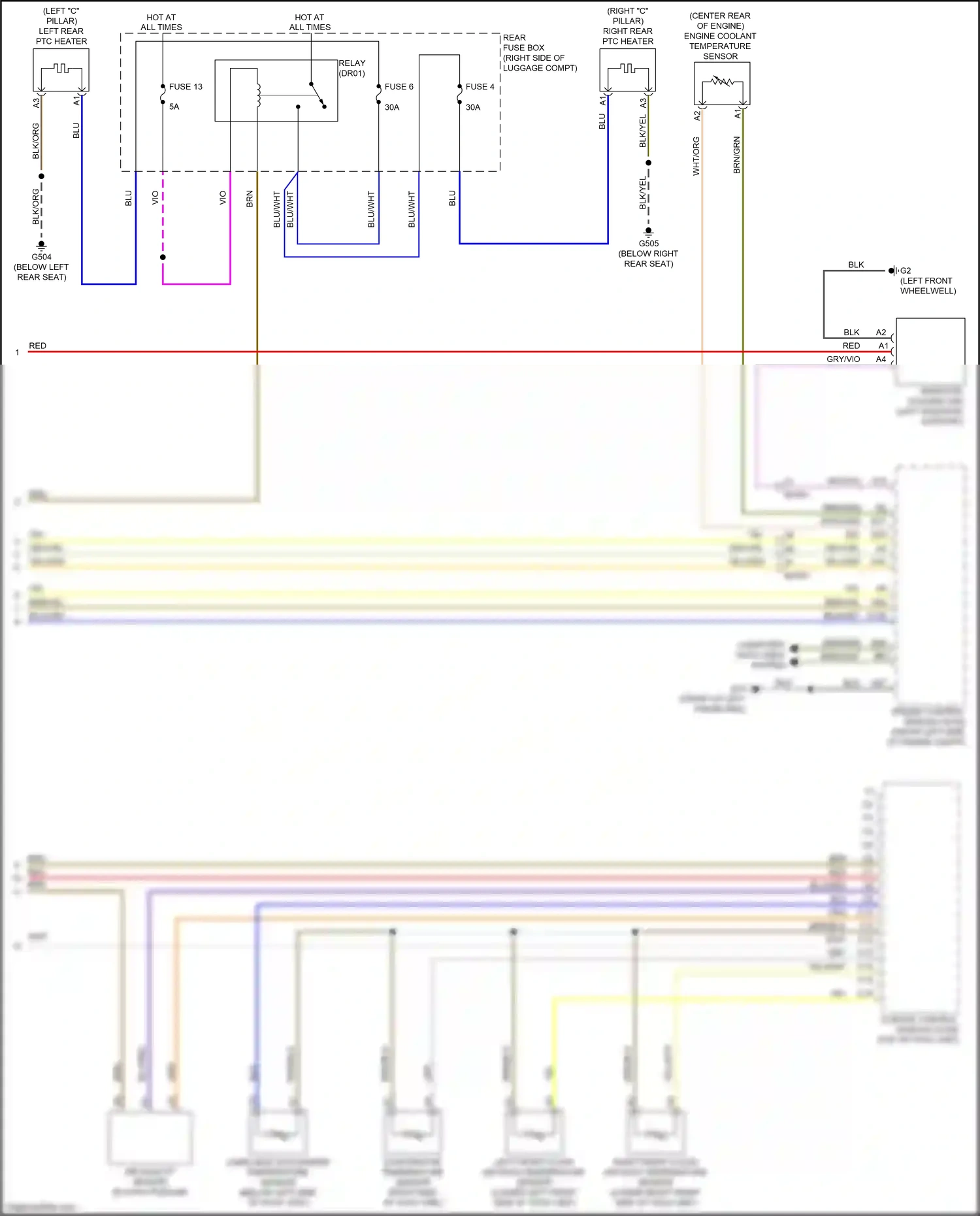Wiring diagram engine coolant temperature sensor for Volvo XC90 II facelift (2019-2024) (1 of 8)