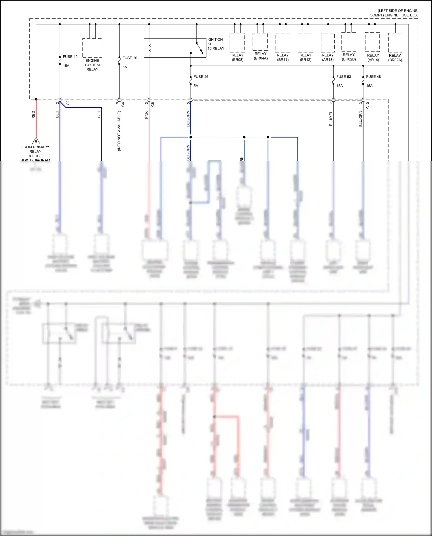 Wiring diagram left headlight unit for Volvo XC90 II facelift (2019-2024) (6 of 6)