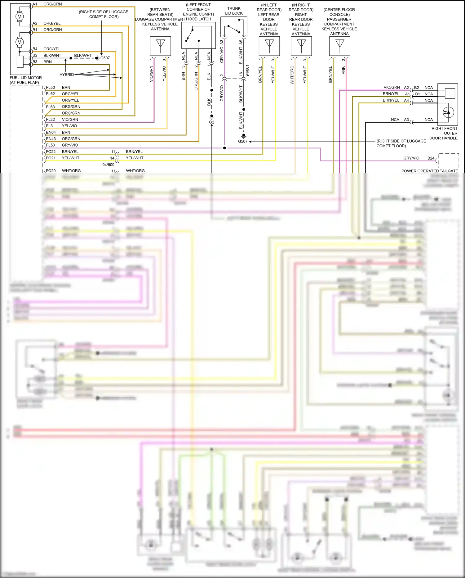 Wiring diagram mirrors system for Volvo XC90 II facelift (2019-2024) (1 of 6)