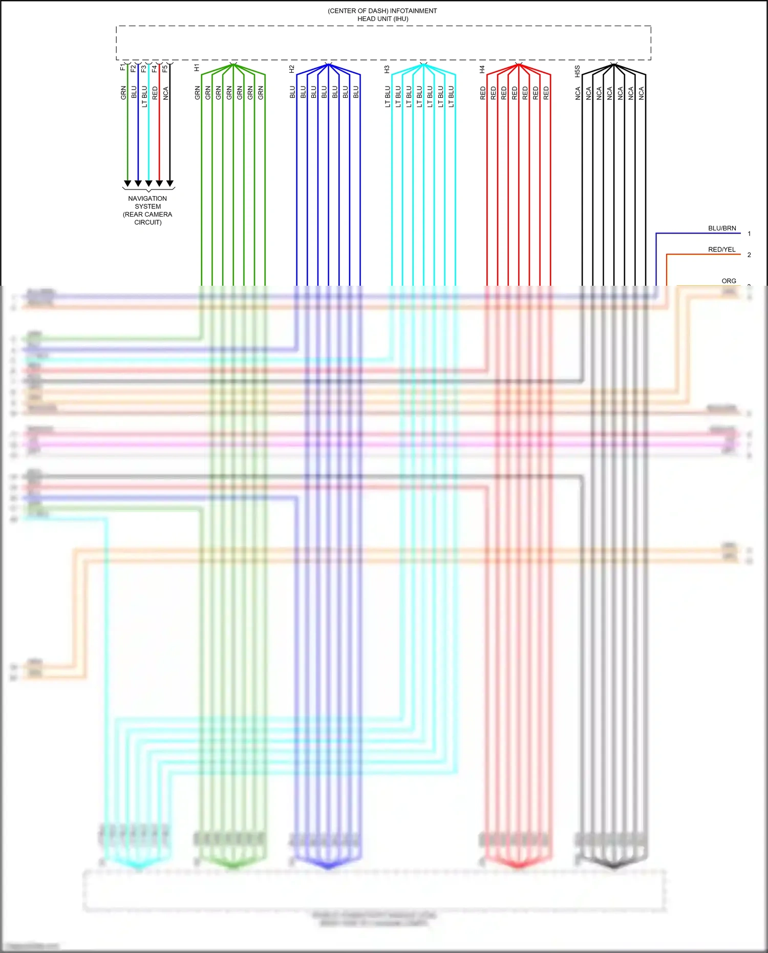 Wiring diagram navigation system for Volvo XC90 II facelift (2019-2024) (3 of 4)