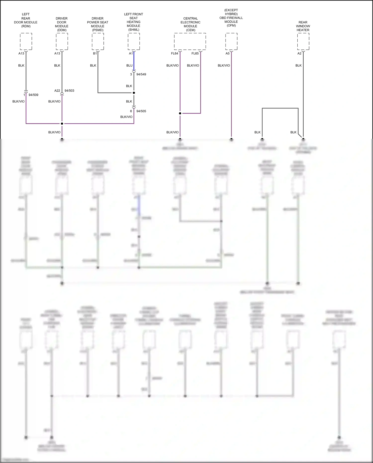 Wiring diagram occupant sensor for Volvo XC90 II facelift (2019-2024) (1 of 1)