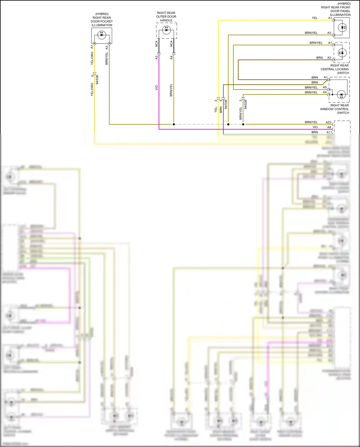 Wiring diagram right memory switch personal settings for Volvo XC90 II facelift (2019-2024) (1 of 1)