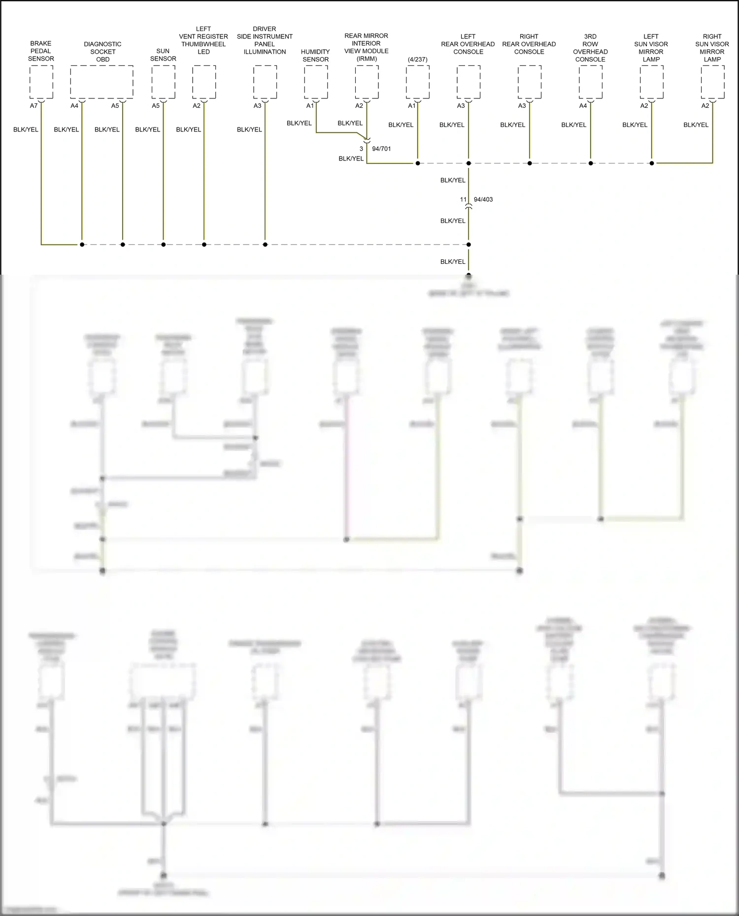 Wiring diagram sun sensor for Volvo XC90 II facelift (2019-2024) (1 of 3)
