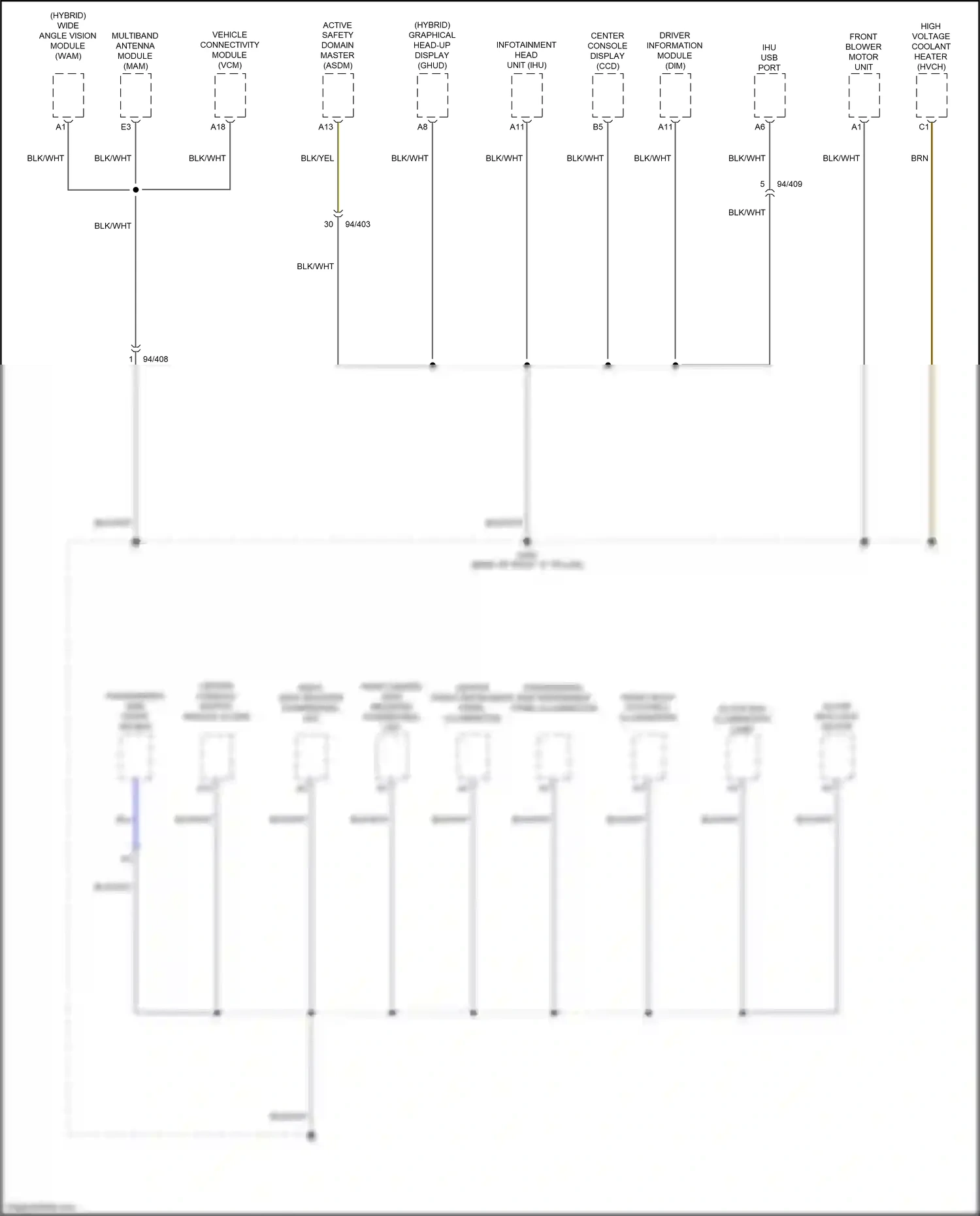 Wiring diagram blu for Volvo XC90 II (2014-2019) (6 of 57)