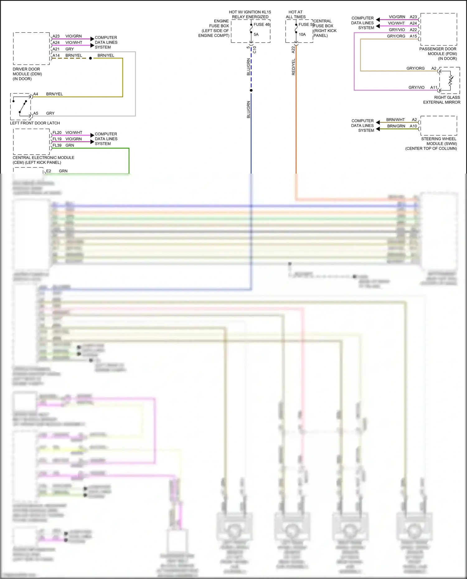 Wiring diagram blu for Volvo XC90 II (2014-2019) (40 of 57)