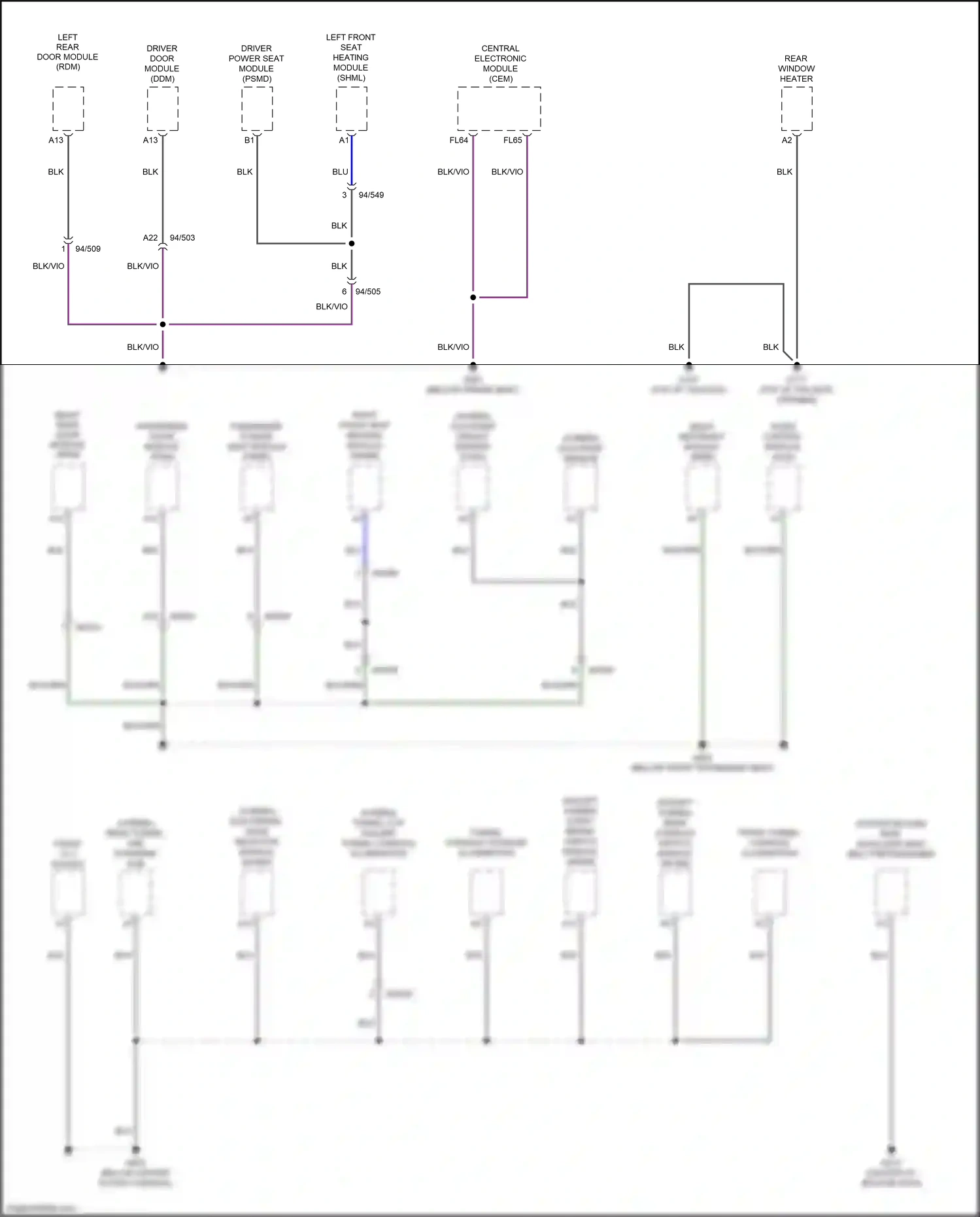 Wiring diagram blu for Volvo XC90 II (2014-2019) (4 of 57)