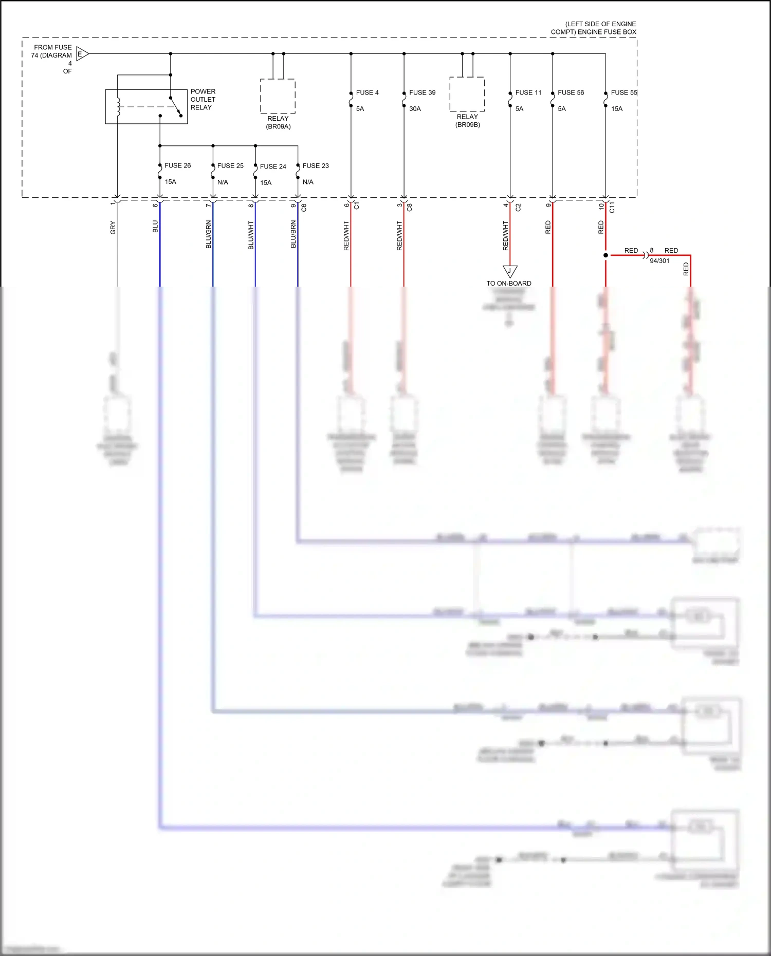 Wiring diagram blu/brn for Volvo XC90 II (2014-2019) (4 of 26)