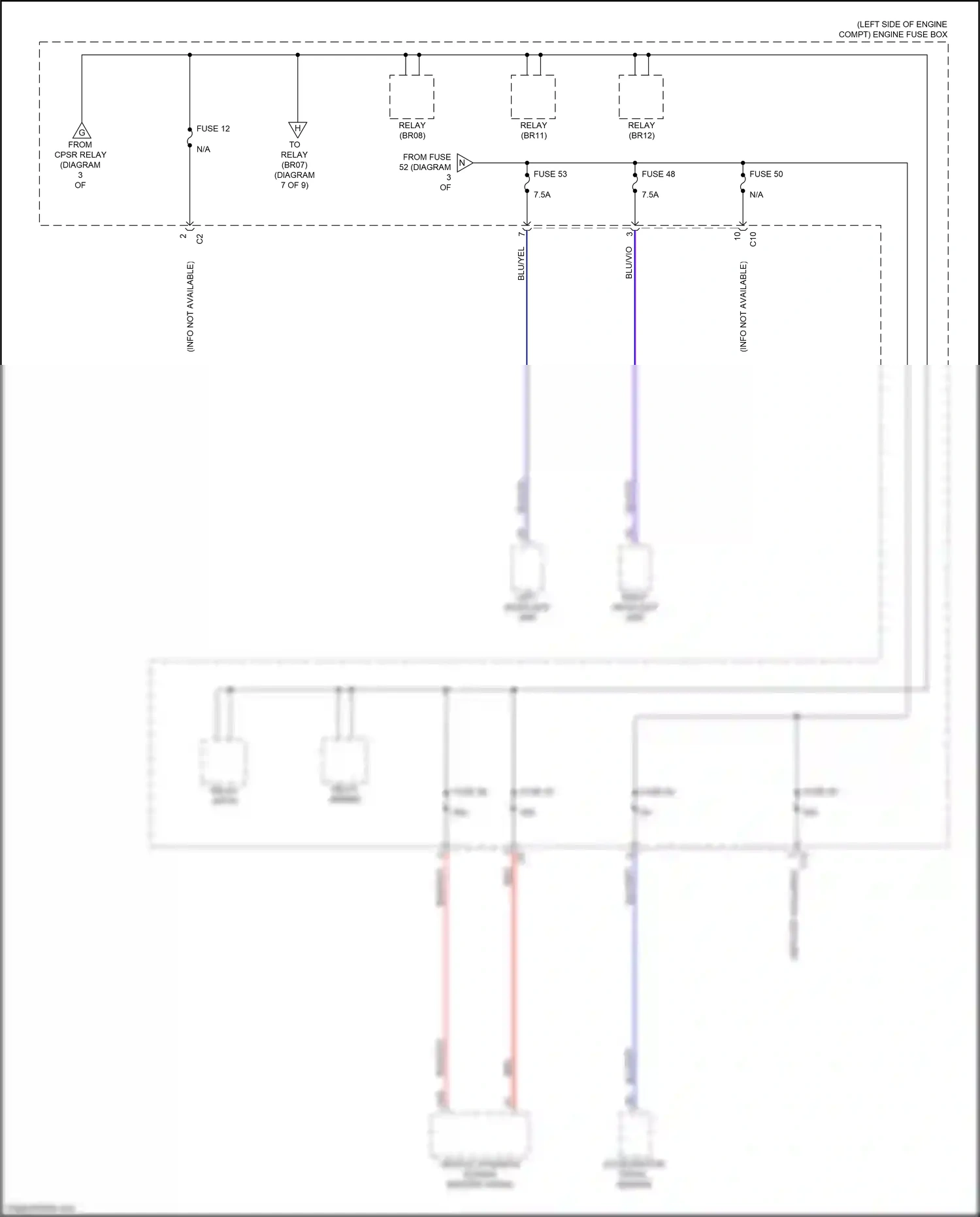 Wiring diagram blu/vio for Volvo XC90 II (2014-2019) (3 of 5)