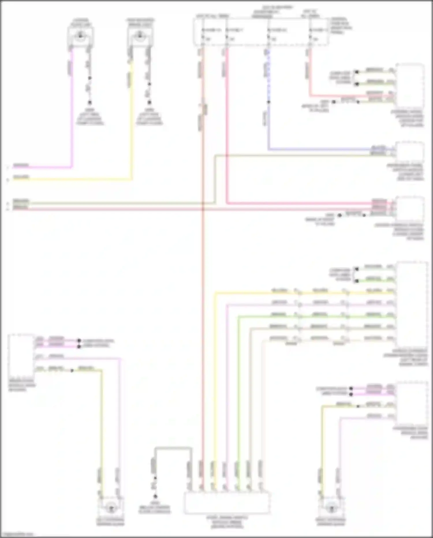 Wiring diagram left external mirror glass for Volvo XC90 II (2014-2019) (2 of 4)