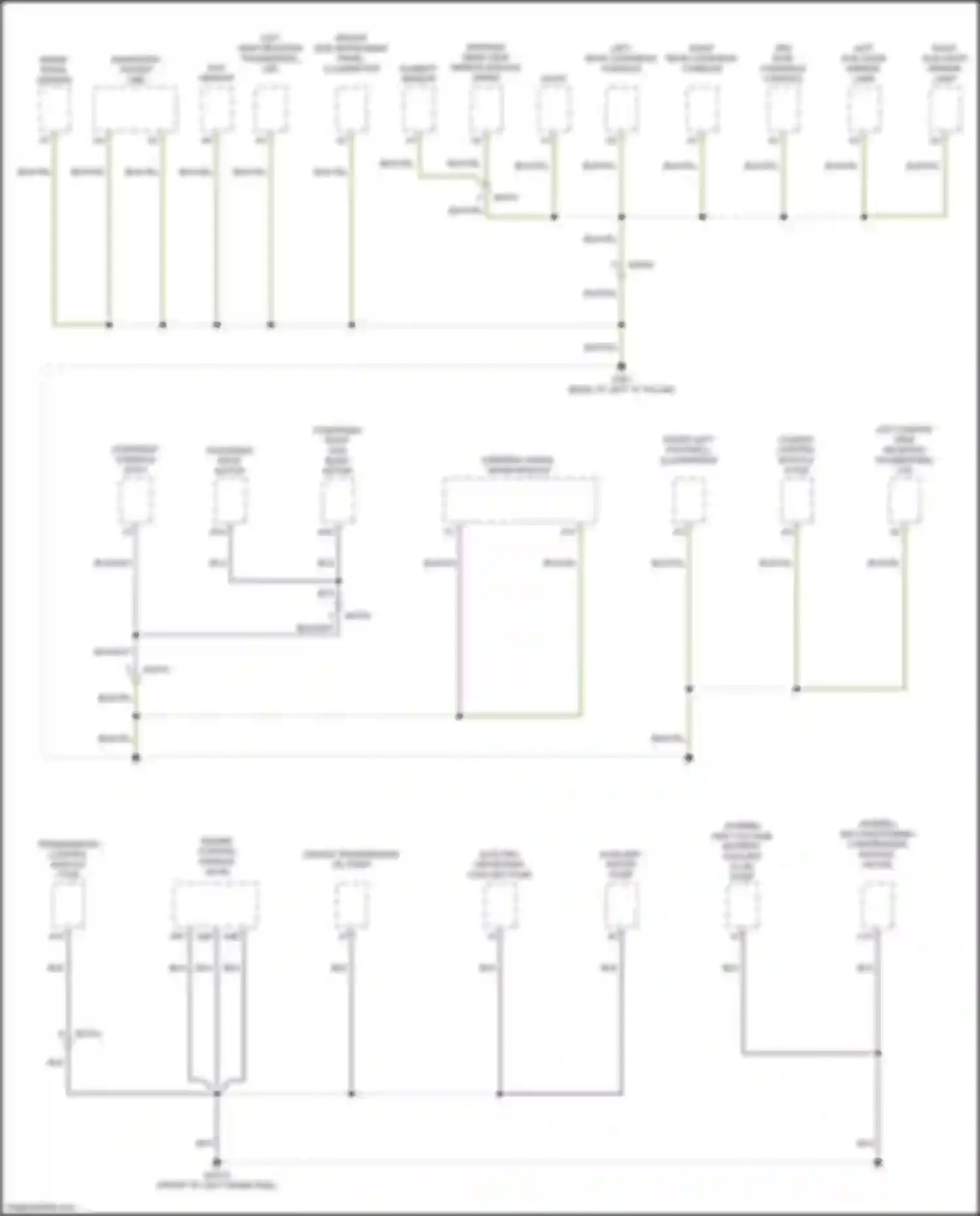 Wiring diagram left rear overhead console for Volvo XC90 II (2014-2019) (2 of 4)