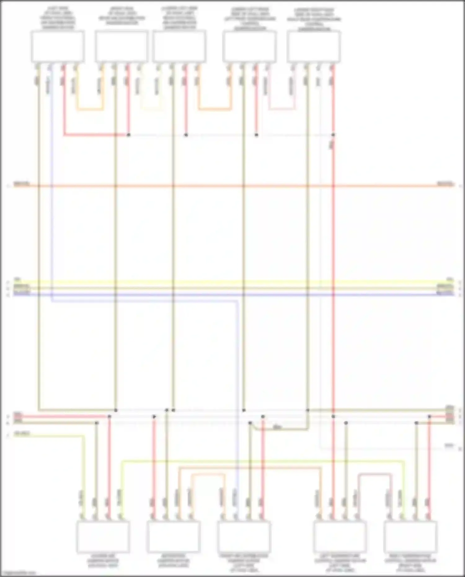 Wiring diagram left rear temperature control damper motor for Volvo XC90 II (2014-2019) (1 of 2)