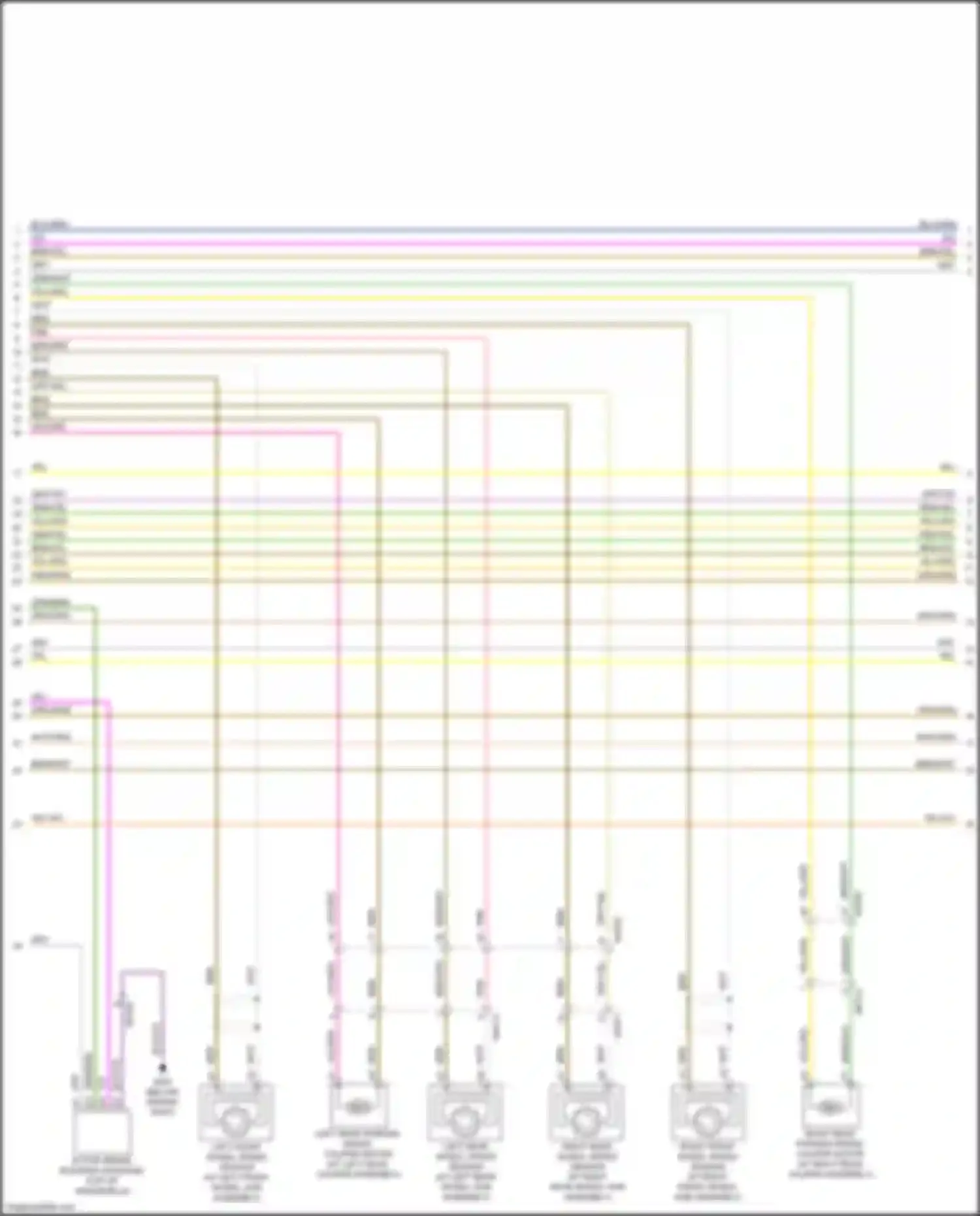 Wiring diagram left rear wheel speed sensor for Volvo XC90 II (2014-2019) (2 of 4)
