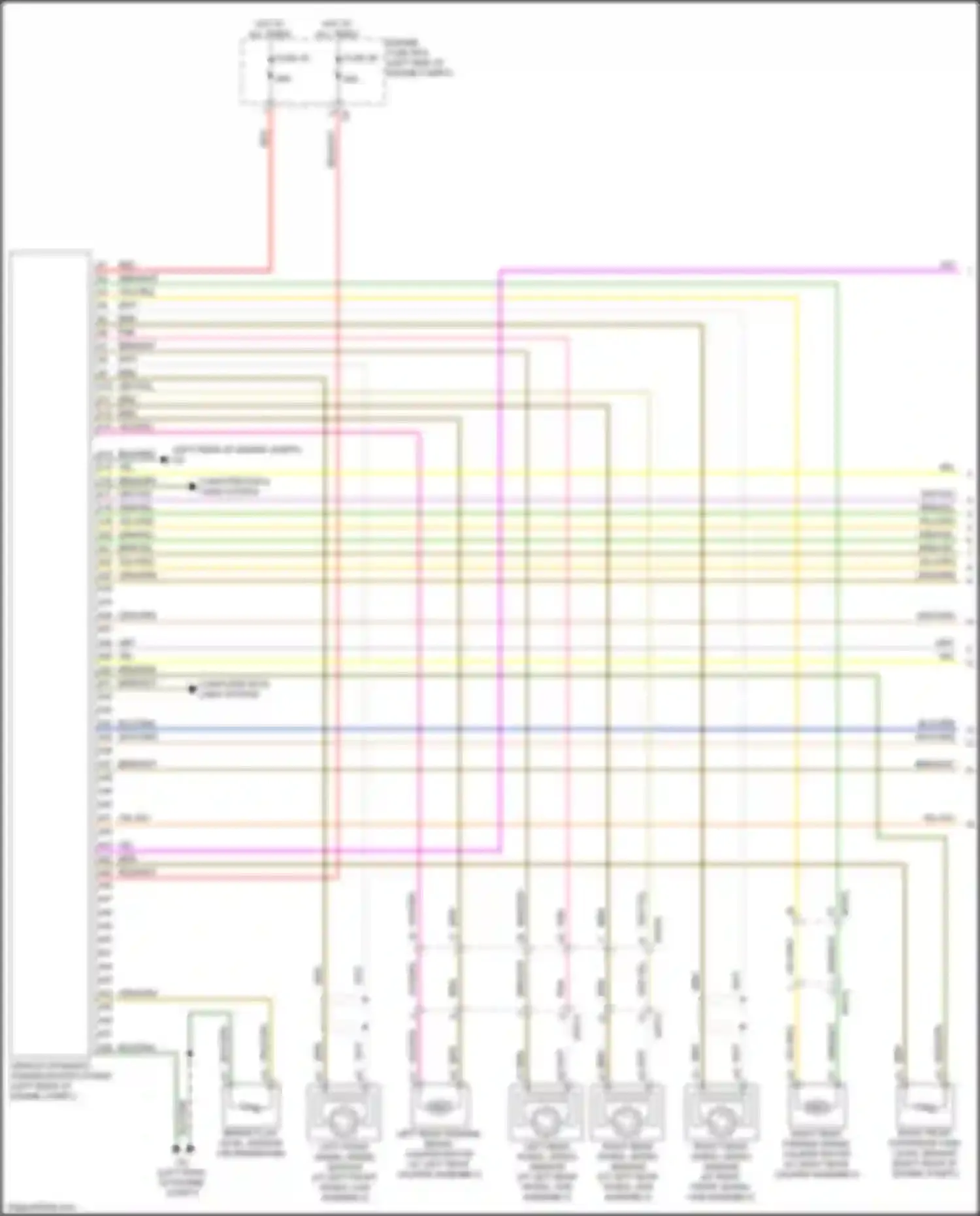 Wiring diagram left rear wheel speed sensor for Volvo XC90 II (2014-2019) (1 of 4)