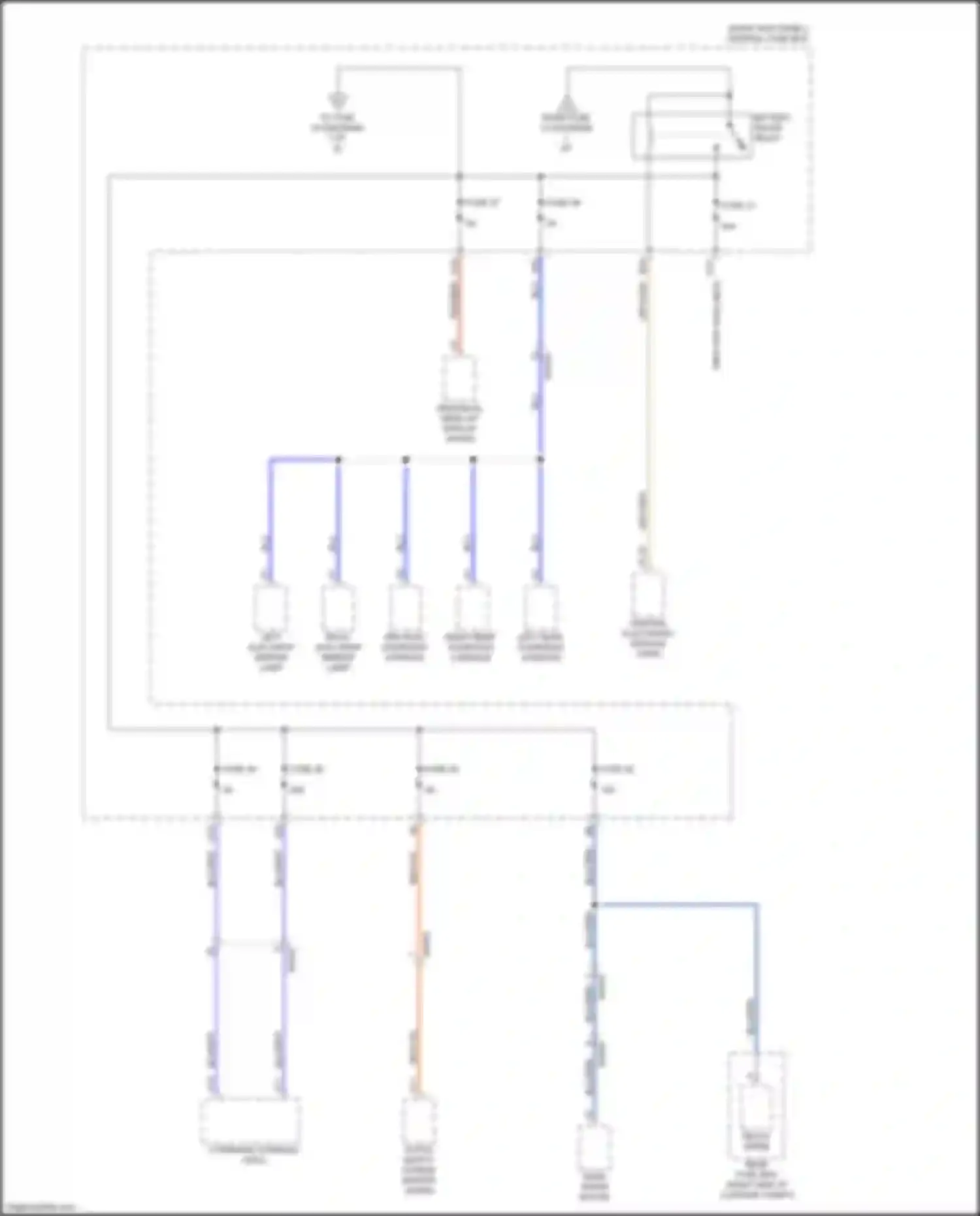 Wiring diagram left sun visor mirror lamp for Volvo XC90 II (2014-2019) (4 of 4)