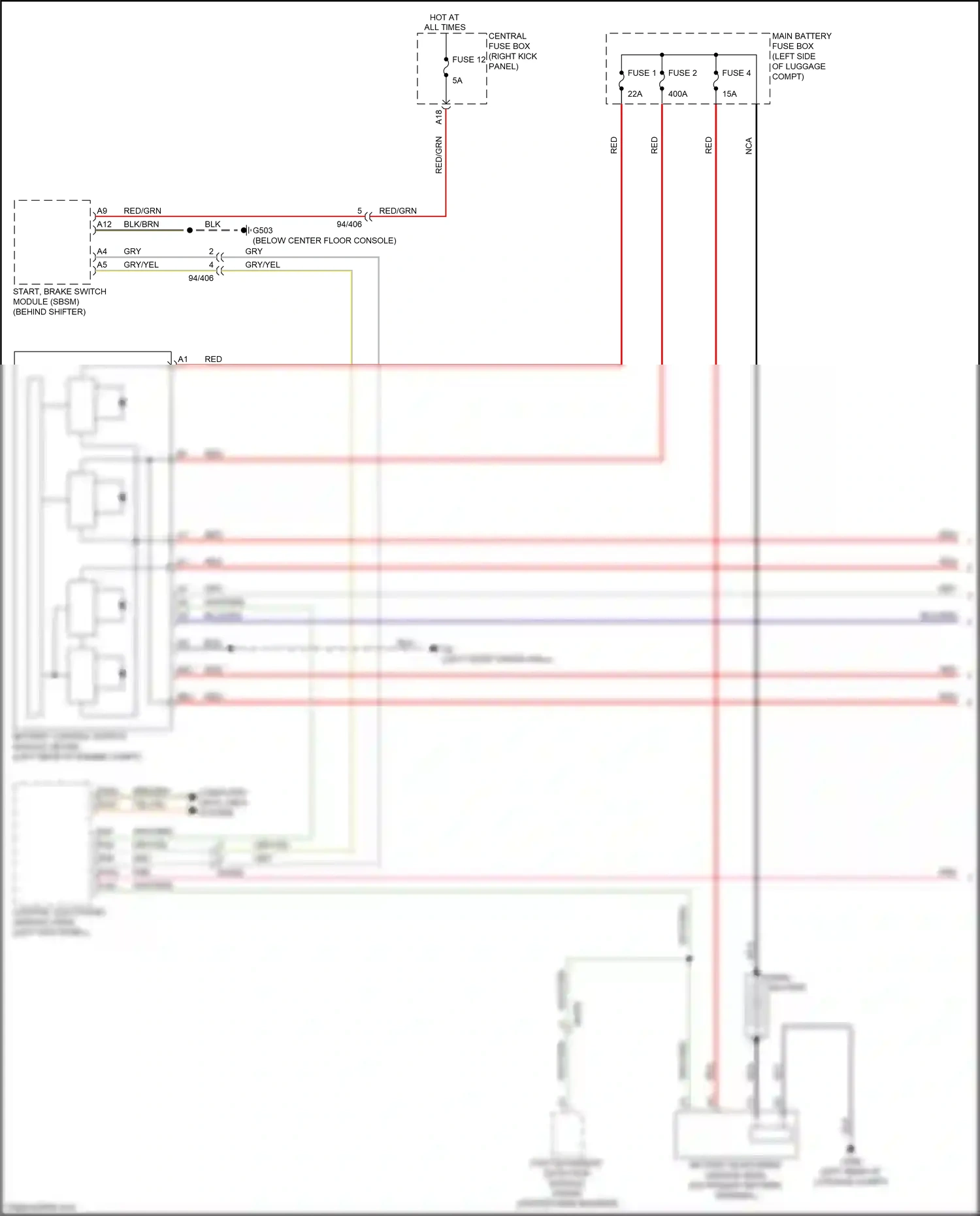 Wiring diagram main battery for Volvo XC90 II (2014-2019) (4 of 4)