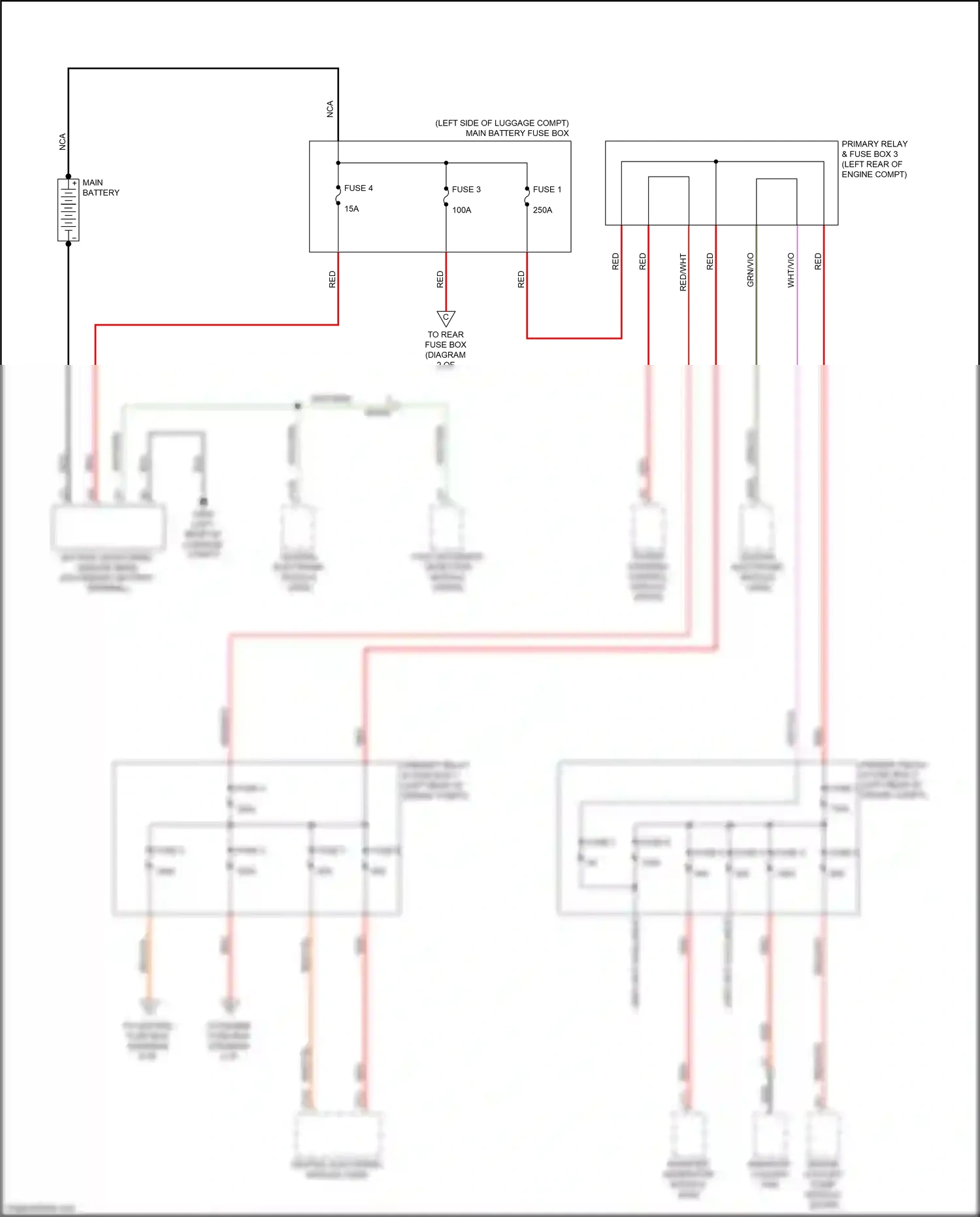 Wiring diagram main battery for Volvo XC90 II (2014-2019) (3 of 4)