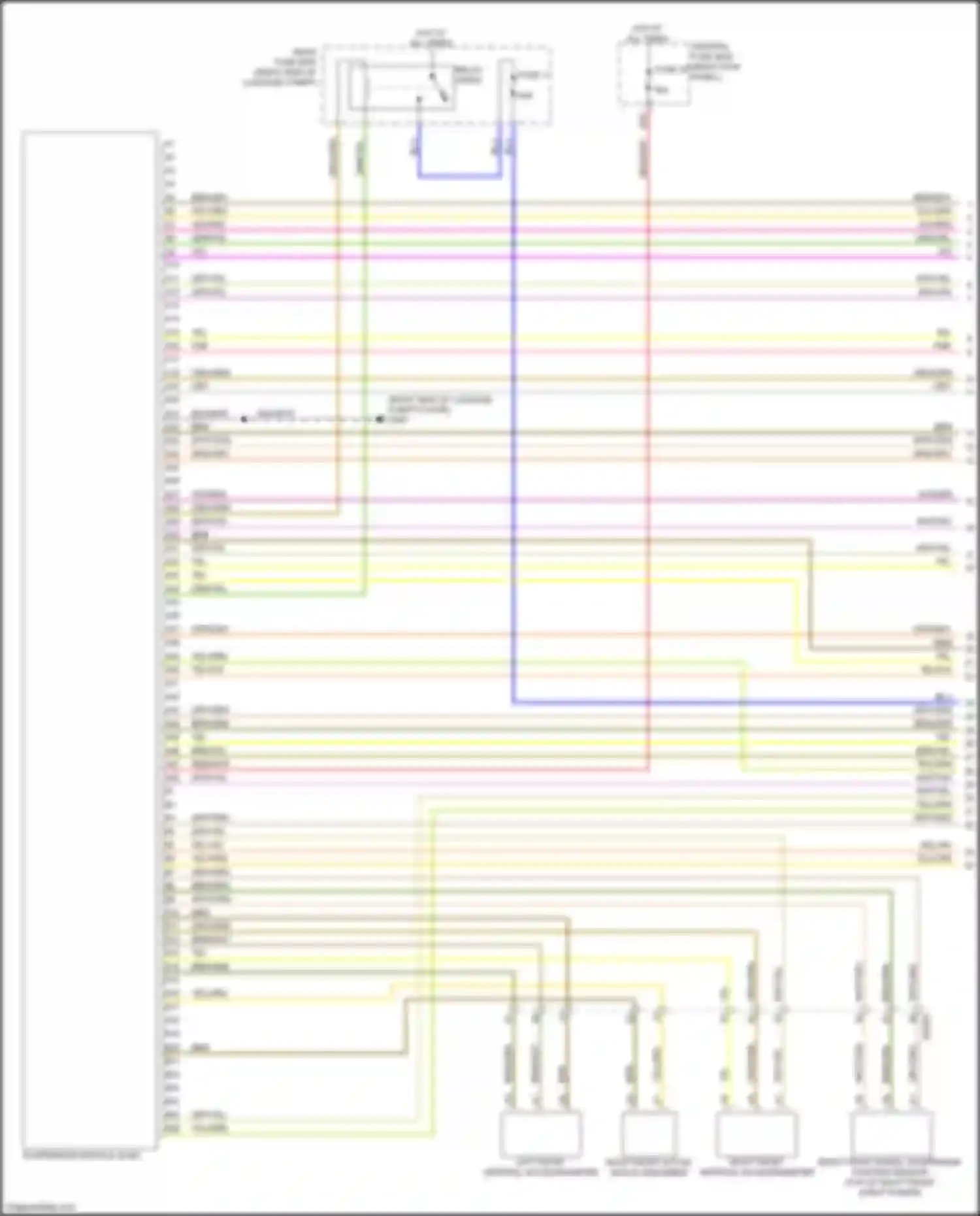 Wiring diagram right front wheel suspension position sensor for Volvo XC90 II (2014-2019) (4 of 4)