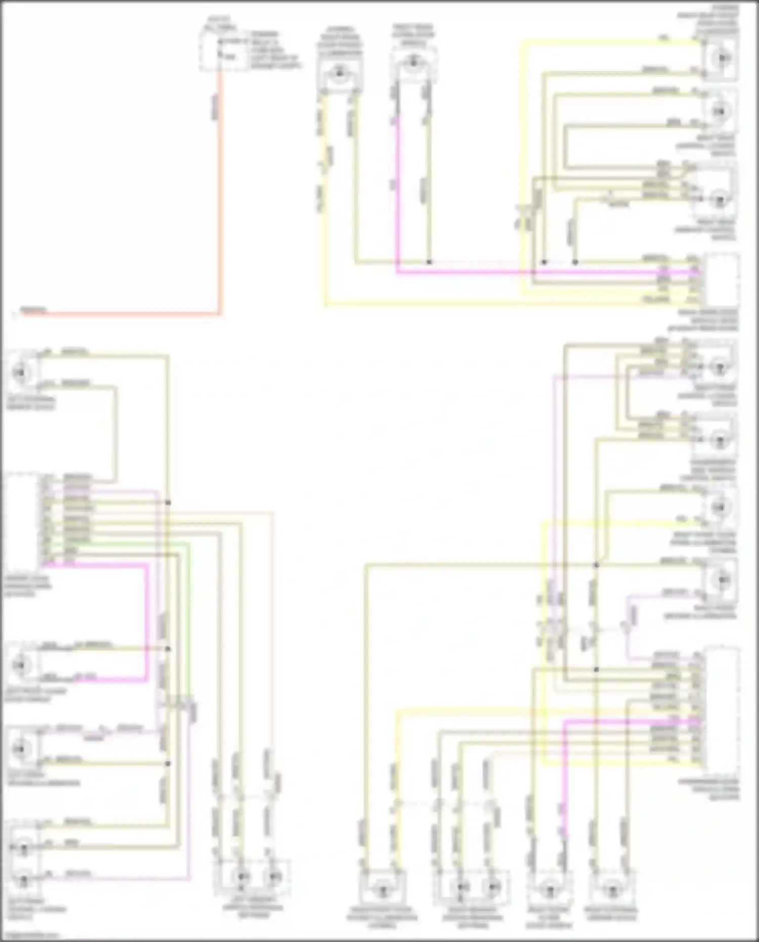 Wiring diagram right memory switch personal settings for Volvo XC90 II (2014-2019) (1 of 1)