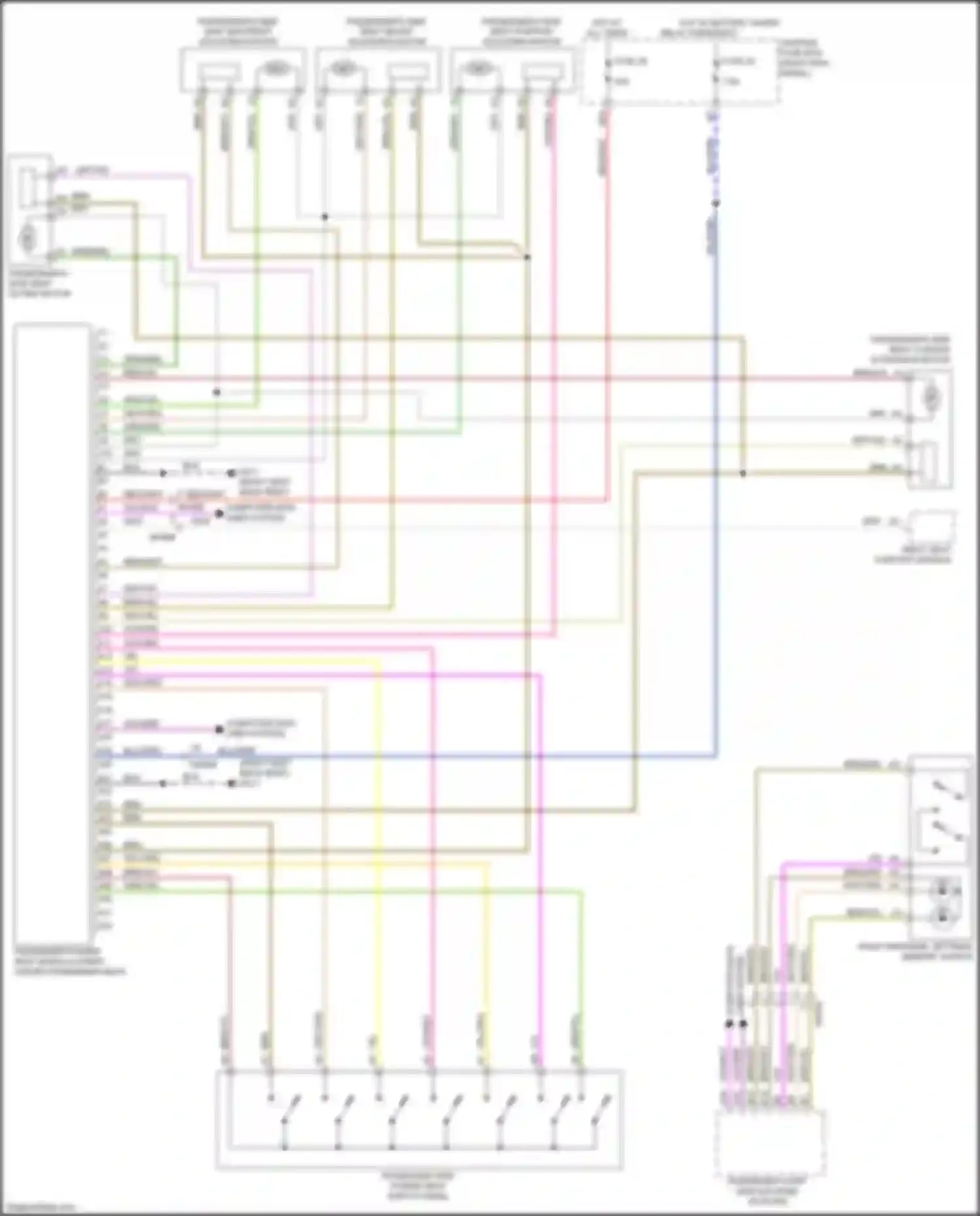 Wiring diagram right personal settings memory switch for Volvo XC90 II (2014-2019) (2 of 2)