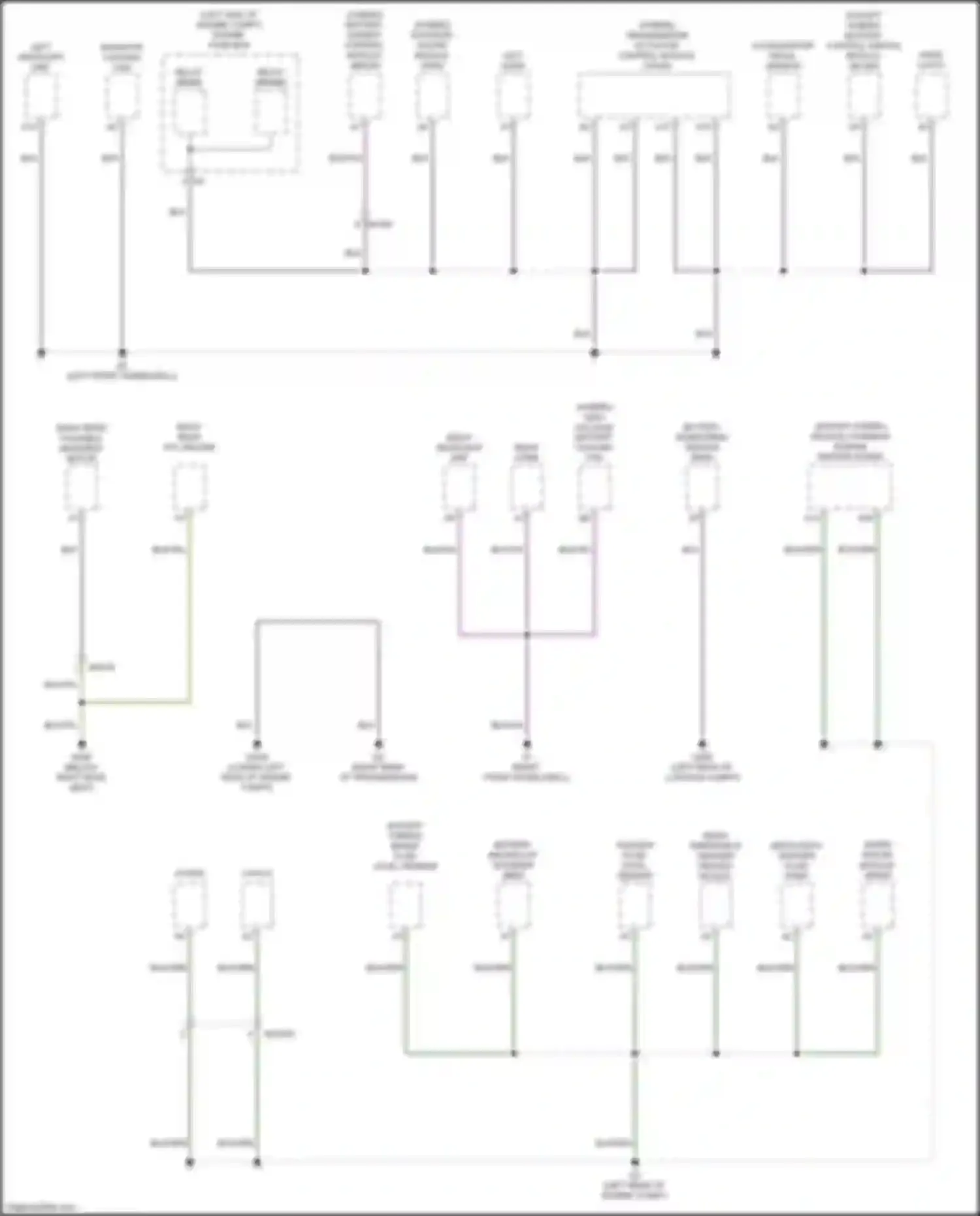 Wiring diagram right rear foldable headrest motor for Volvo XC90 II (2014-2019) (1 of 2)