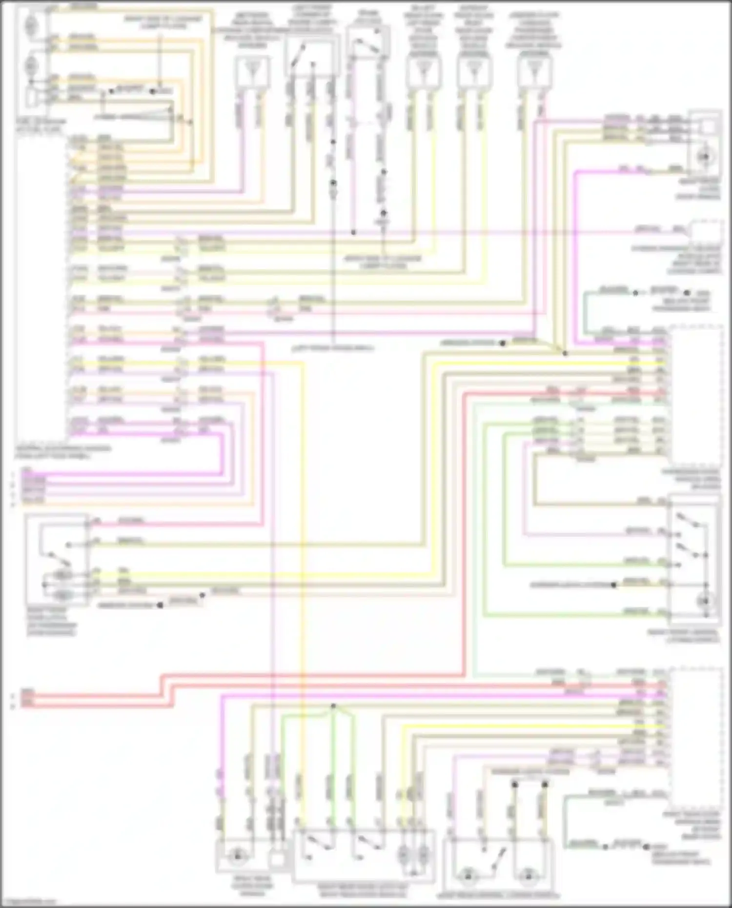 Wiring diagram right rear outer door handle for Volvo XC90 II (2014-2019) (1 of 3)