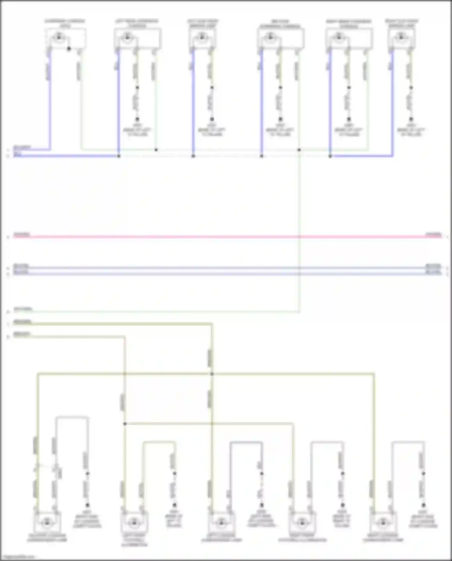 Wiring diagram right rear overhead console for Volvo XC90 II (2014-2019) (1 of 4)